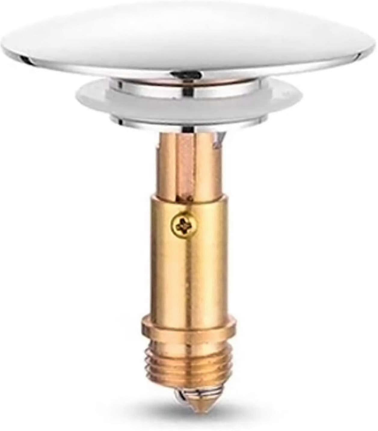 1pc Pop Up Click Clack Sprung Plug Stopper,bathroom Basin Sink Drain Plug Stopper,waste Push Button