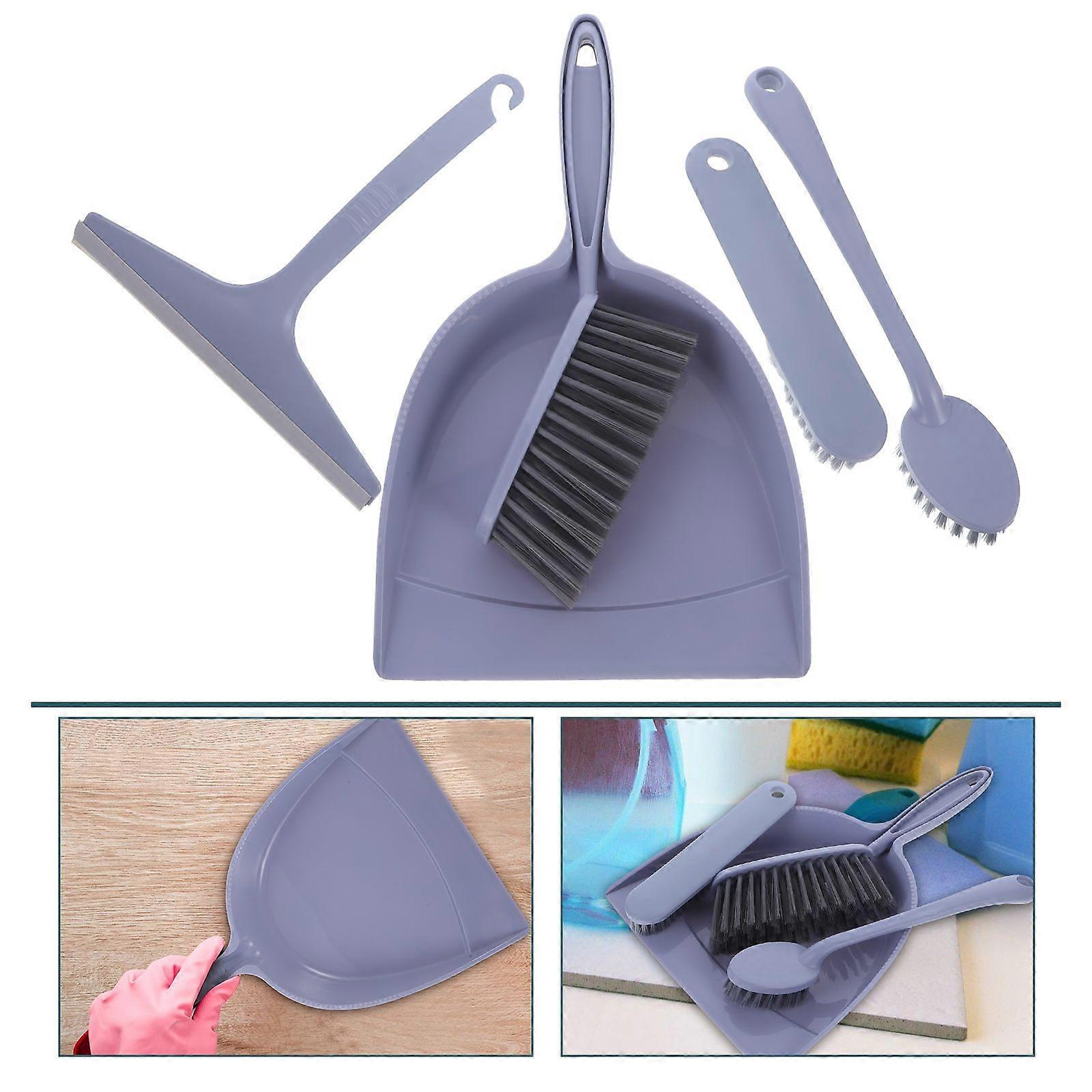 1 Set Desk Clean Tool Desk Brush Kit Desk Squeegee And Brush Office Cleaning Brush And Dustpan