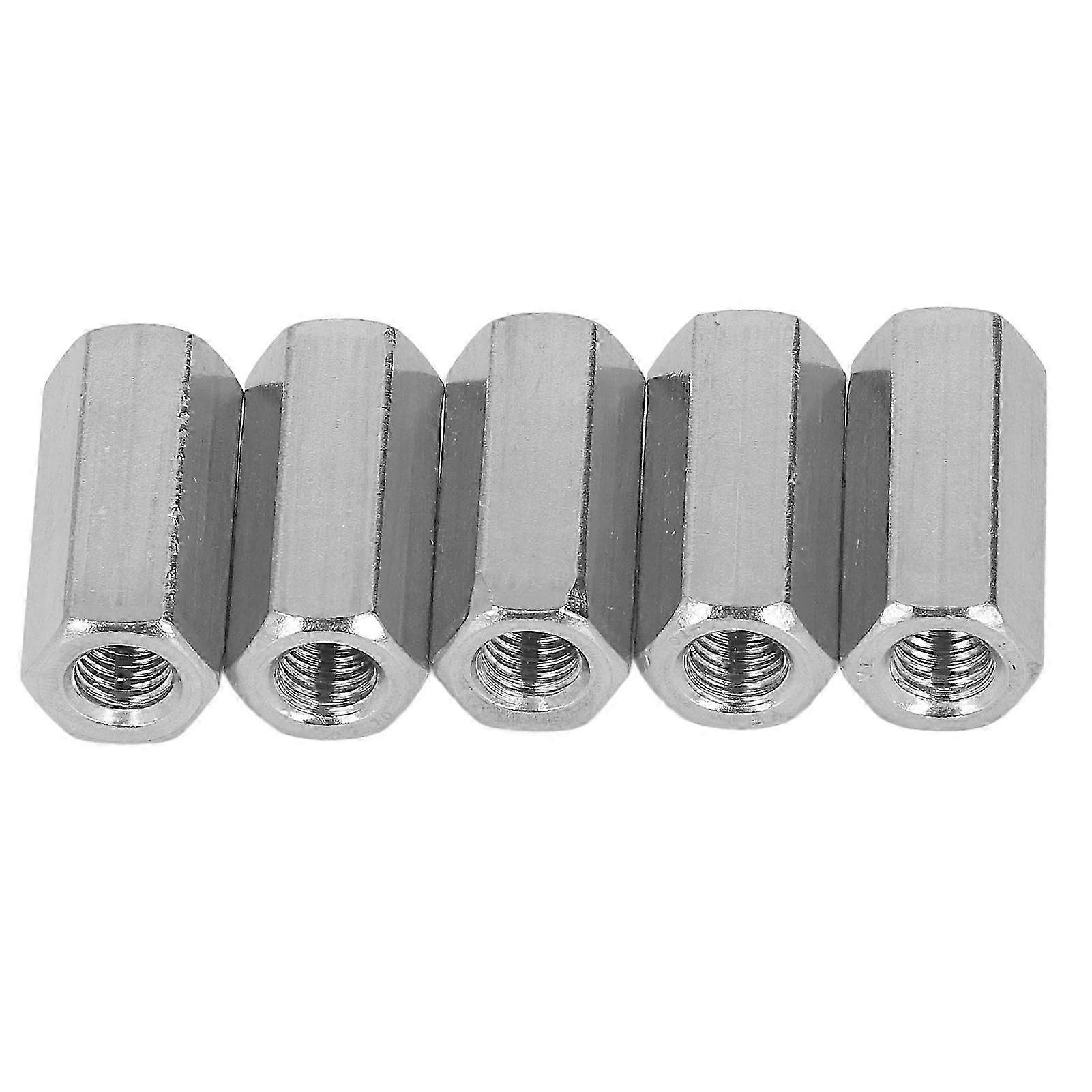 5PCS Hex Coupling Nuts 304 Stainless Steel M10 Thread Coarse Hex Connection Nut Fastening Parts 2025