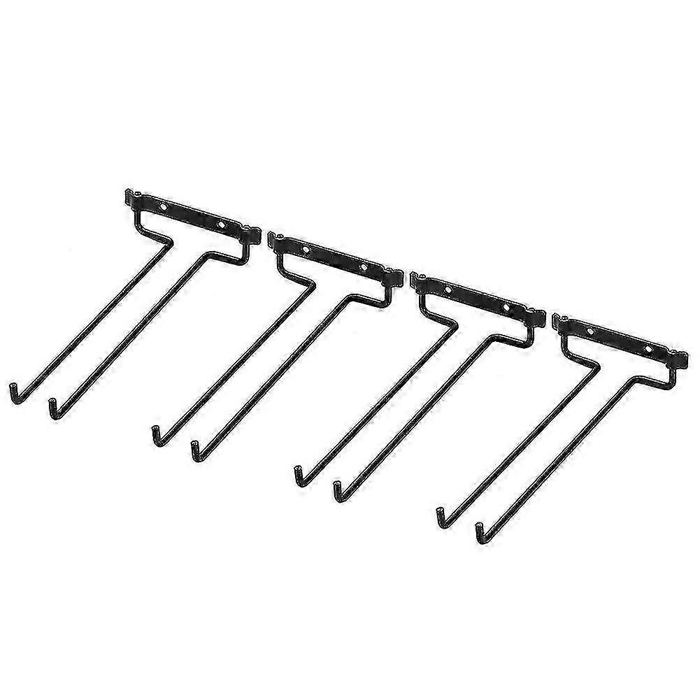 4 Pcs Wine Glass Racks Wall Mounted Hanging Rack Shelf Wine Cup Display Stand For Cabinet And Bar - SNNGV