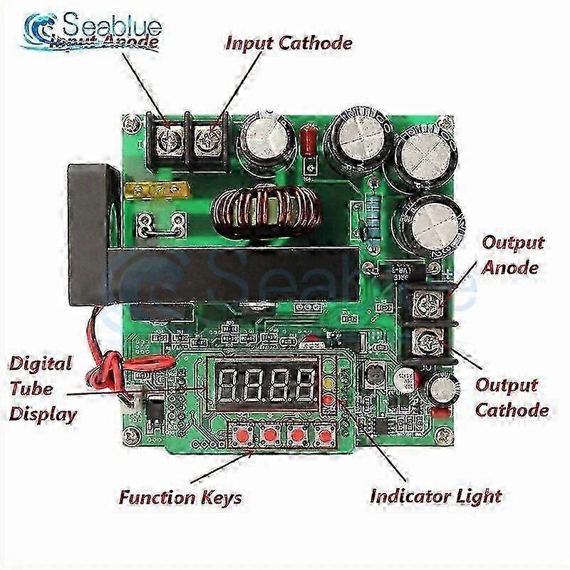 BST900W 900 واط 15 أمبير DC-DC تيار مستمر 8-60 فولت إلى تيار مستمر 10-120 فولت تصعيد وحدة LED / LCD تعزيز محول المجلس CC CV محول منظم الجهد