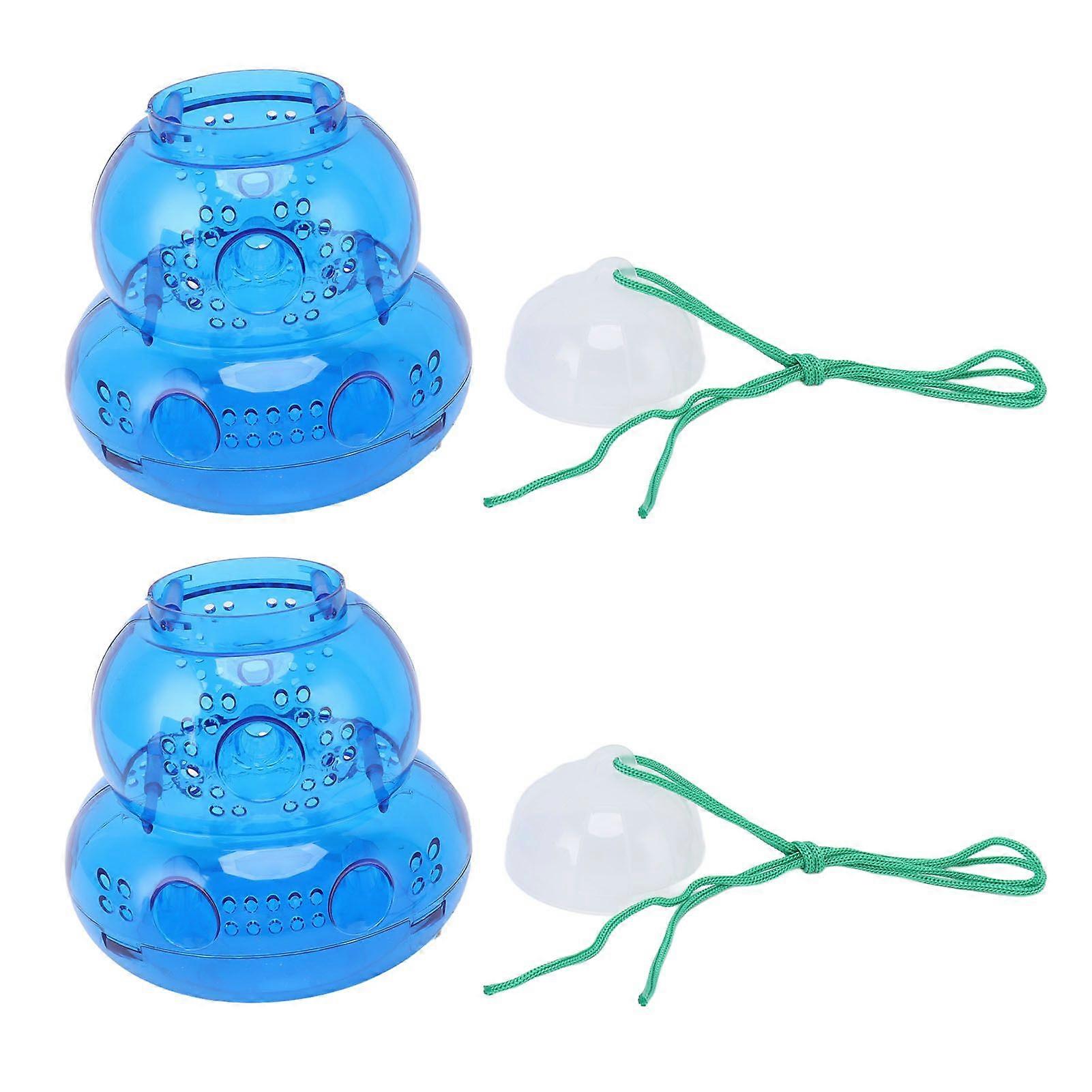 2 Sets Bee Traps Catcher Plastic Hanging Gourd Shaped Wasp Carpenter Bee Traps for Outside
