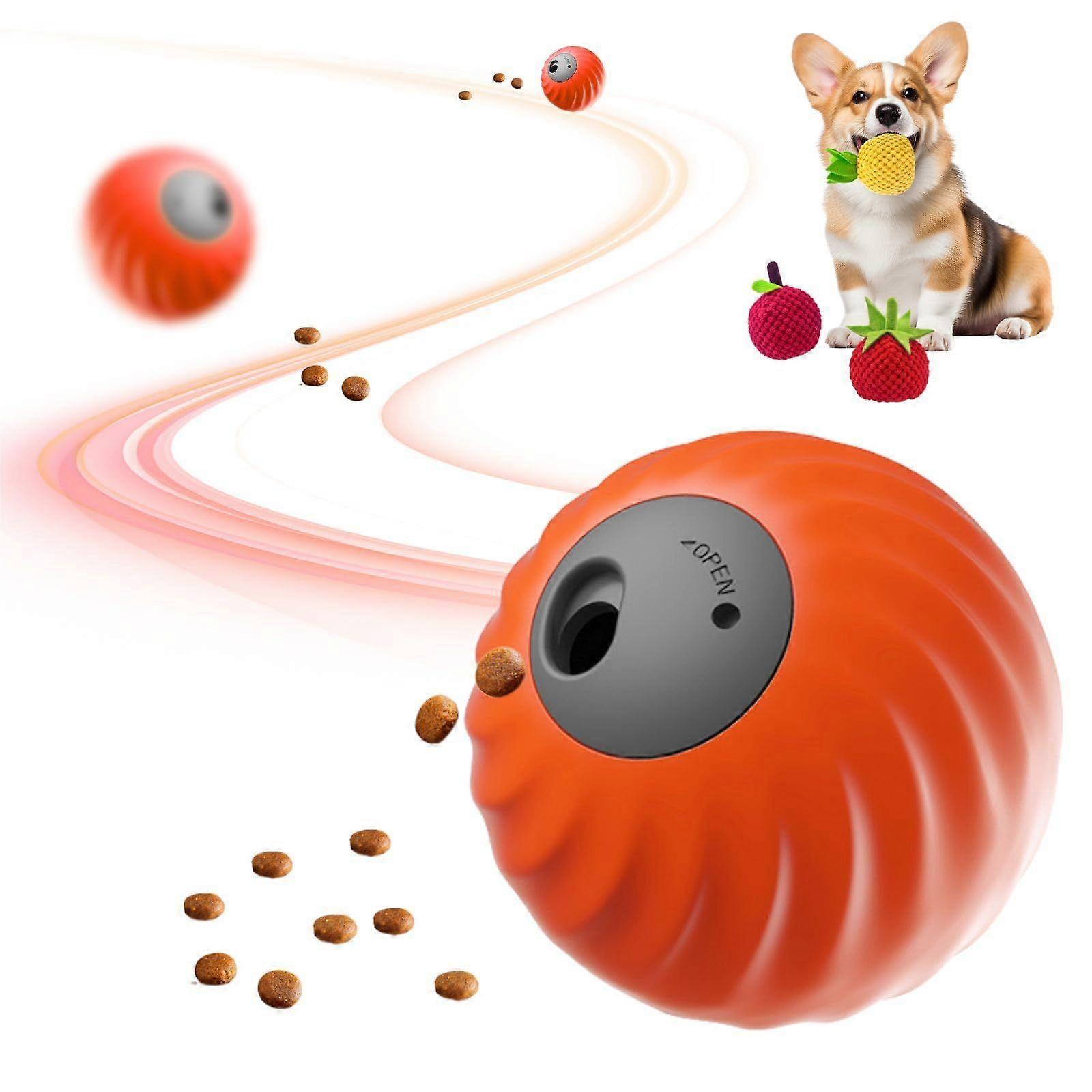 Smart Interactive Dog Toy, Automatic Rolling & Feeding Ball, Tiny Fetch Dog Toy, Fast Moving Ball Toys for Dogs Cats