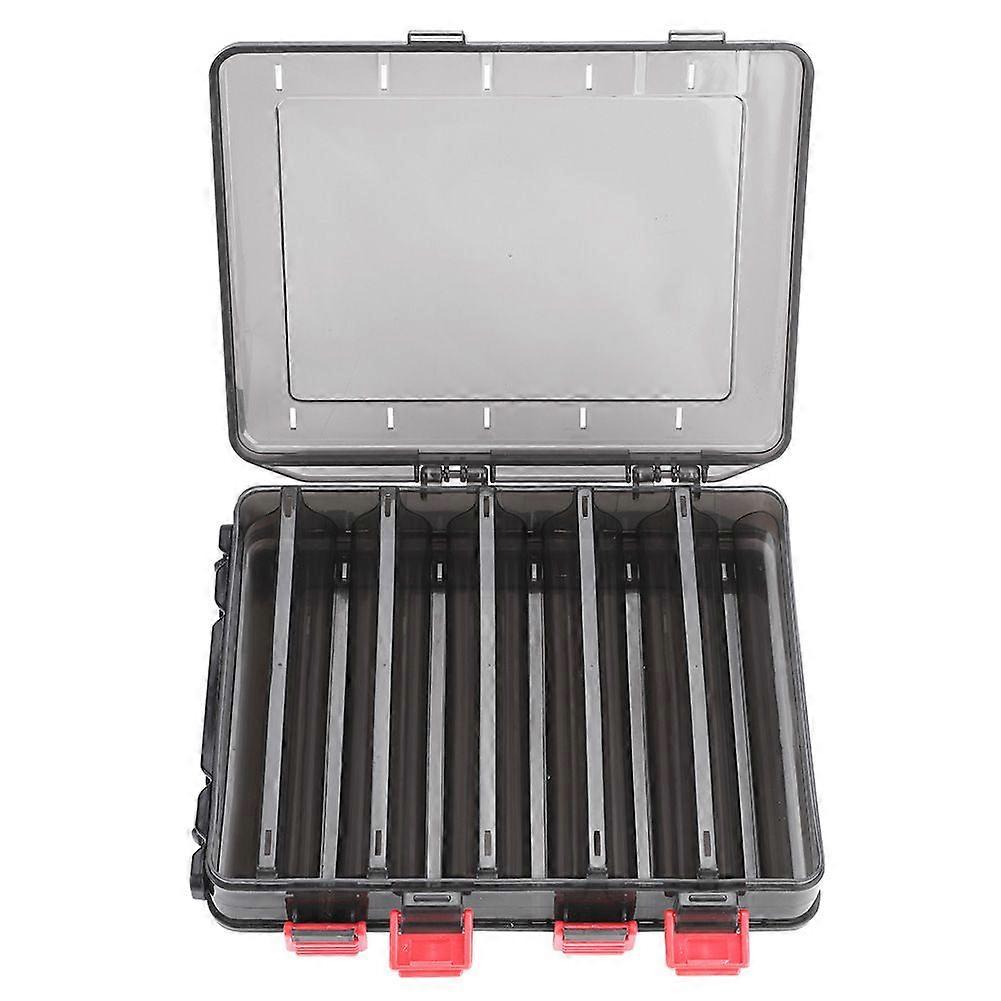 Double side Fishing Tackle Box Wood Shrimp Case Bait Lure Storage Tool with 10 Compartments