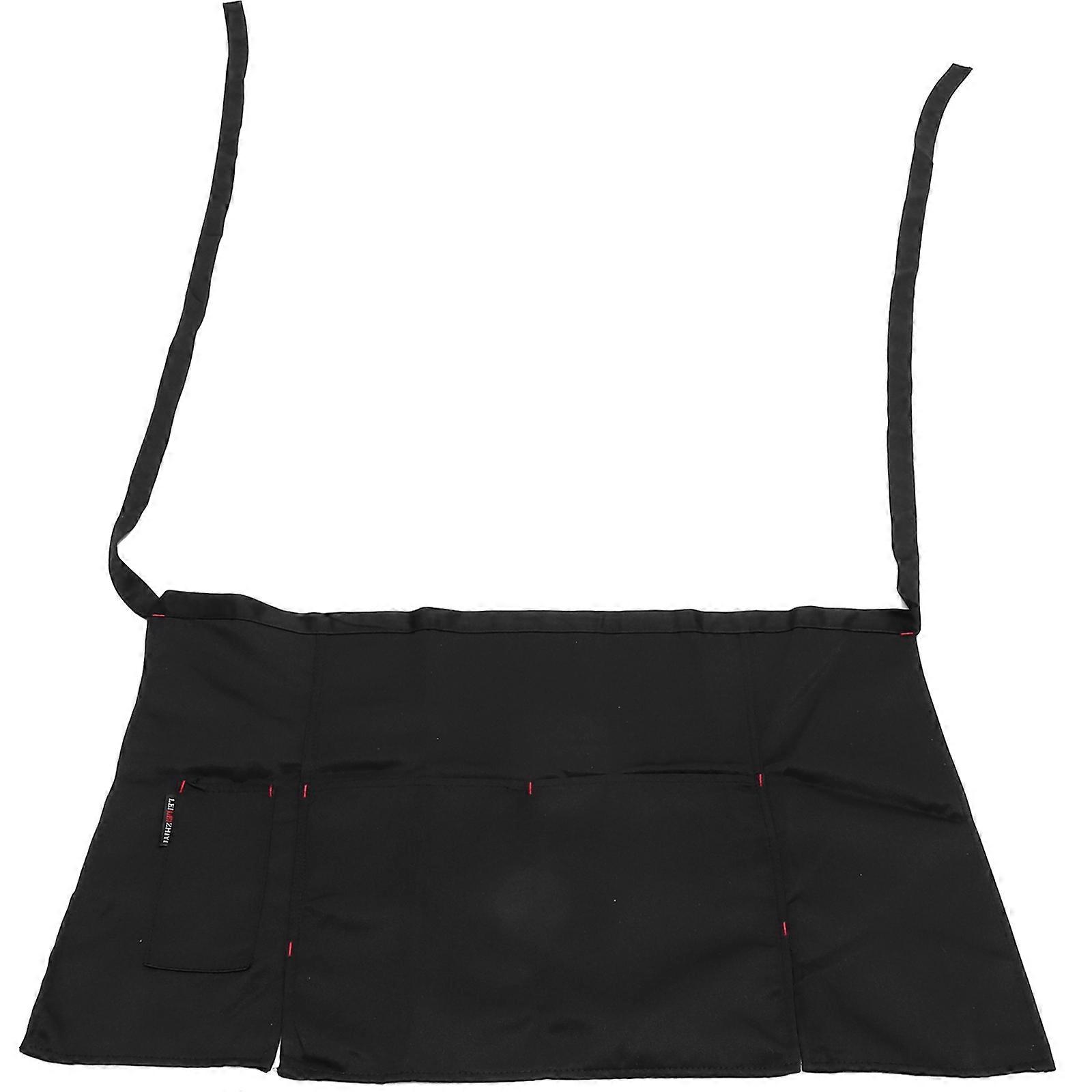 Black Double Apron for Kitchen Cooking Multifunctional Apron
