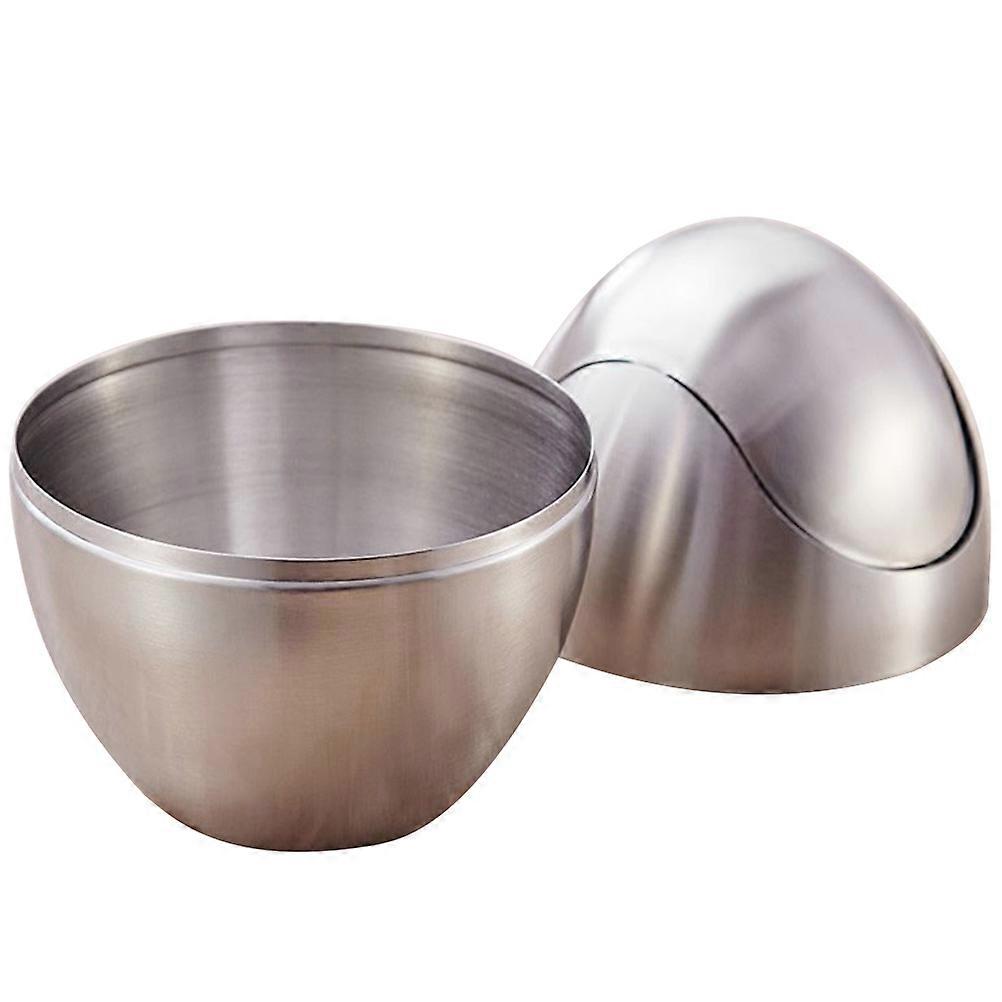 Stainless Steel Mini Trash Can Desk Waste Bin 3Pcs for Desktop