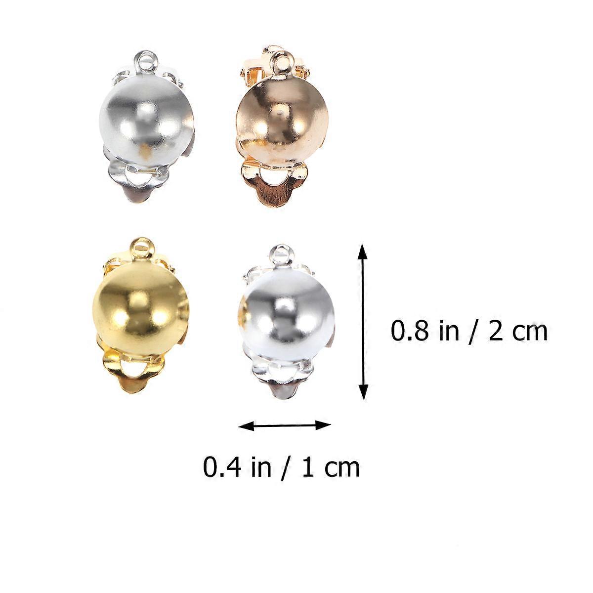 Ear Accessories DIY Earring Clip with Ring for DIY Earrings Making 80Pcs