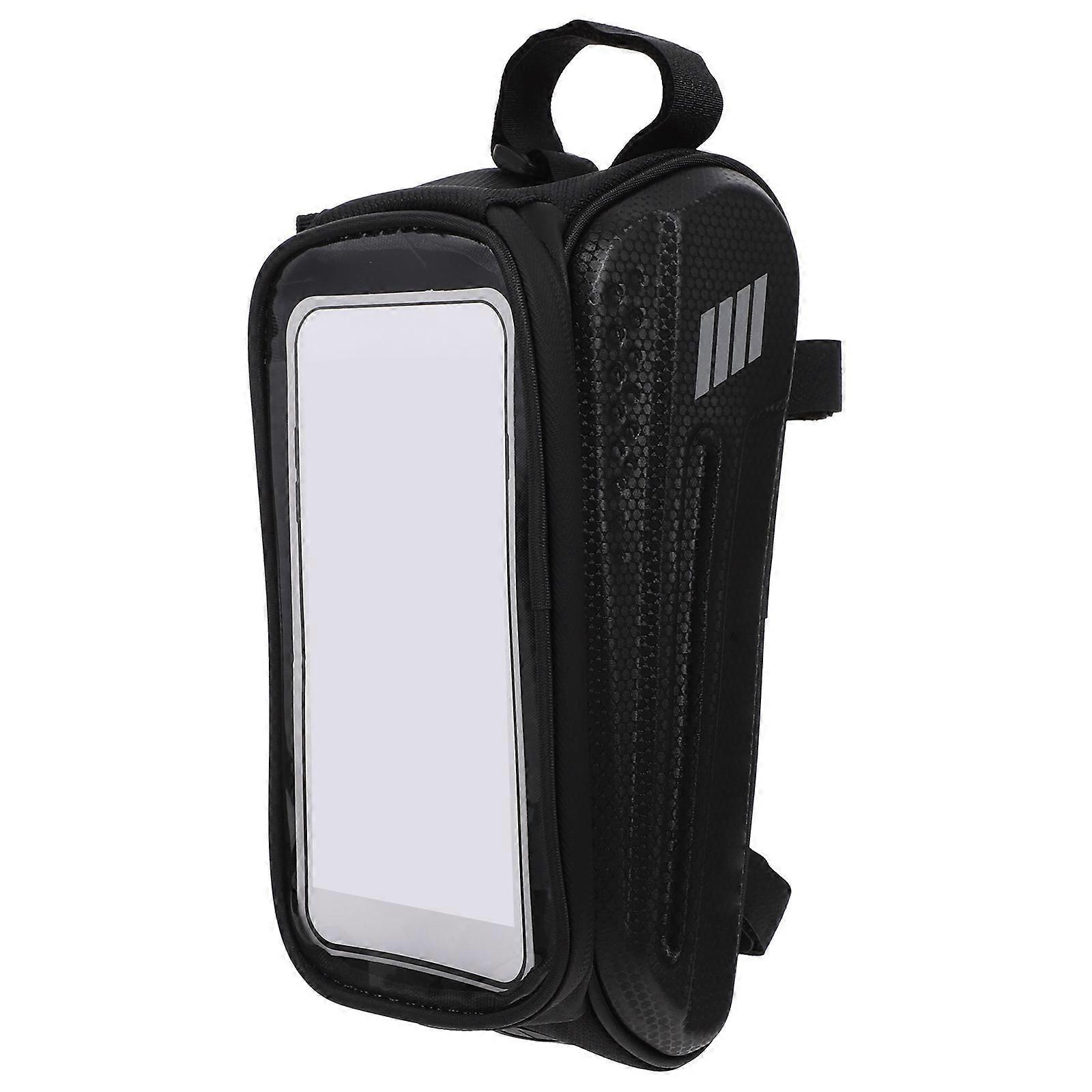 Bike Phone Bag Front Frame Bag for Storage Use Cycling Hard Shell