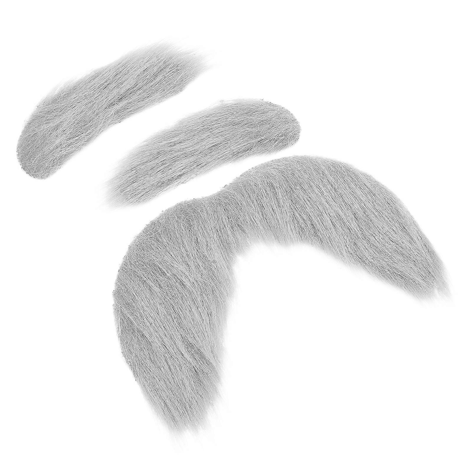 Halloween Party Fake Mustache and Eyebrows Set for Men 15Pcs Self Adhesive
