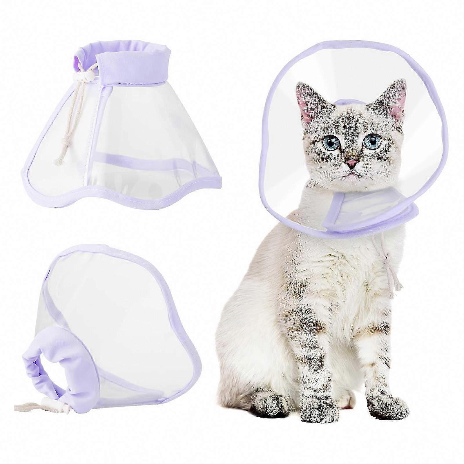 Soft Cat Recovery Collar, Adjustable Elizabethan Collar for Kittens, Mini Dogs and Rabbits After Surgery