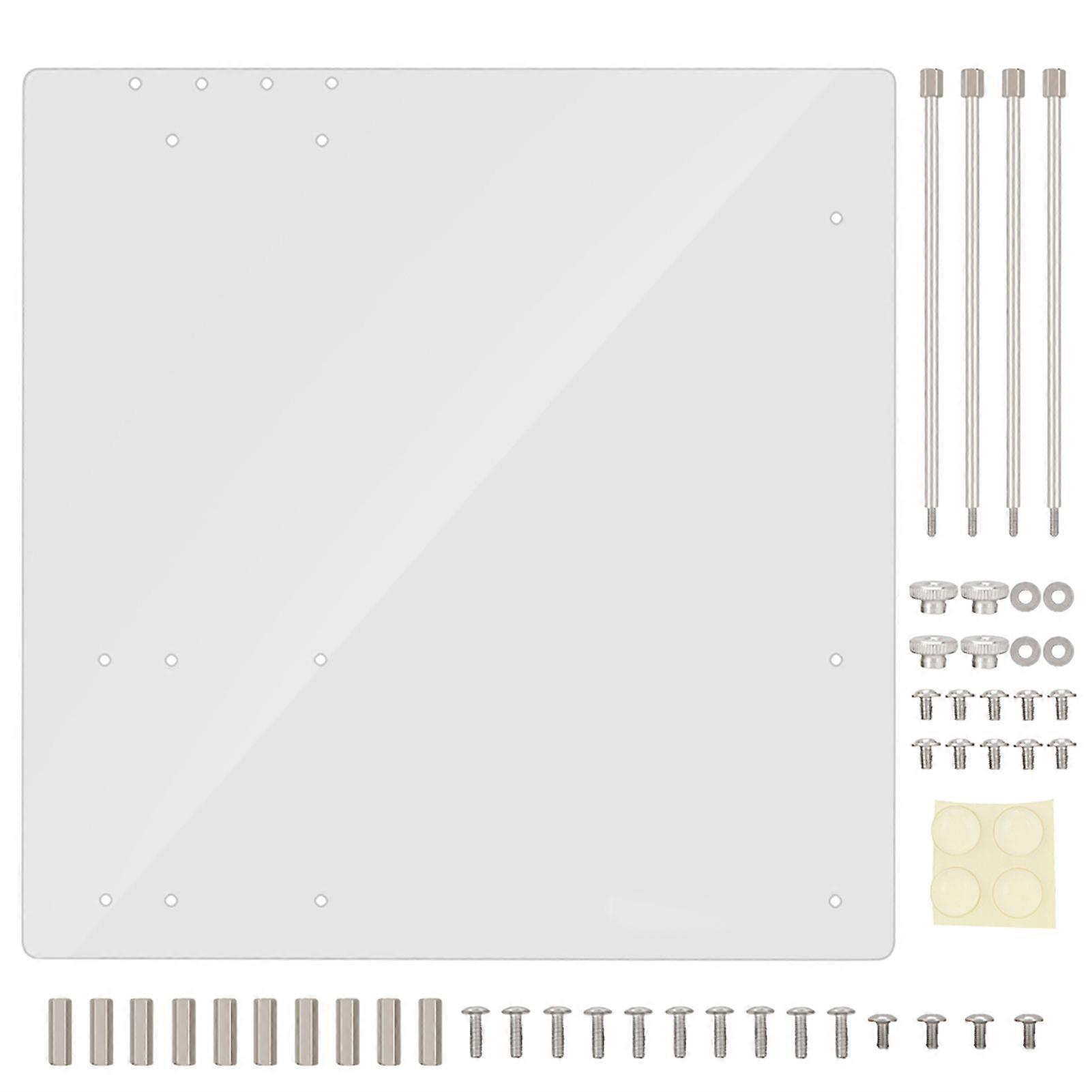 Open Frame Transparent Acrylic Overlock Computer Case DIY Base Stand For M-ATX Motherboard