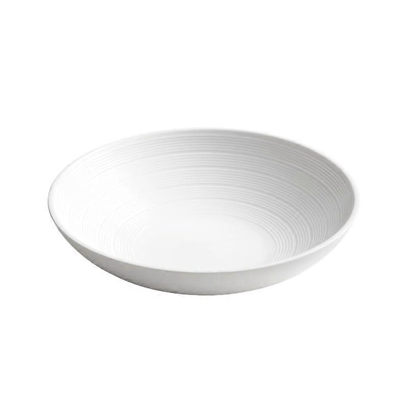Serving Plate 8Inch White Ceramic Dish,   Model Deep Soup Plate, Household Tableware