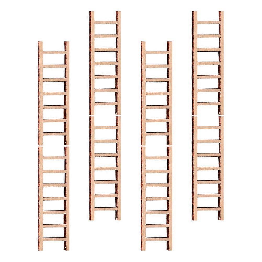 Miniature Ladder Wood Accessory for Craft Projects 40 Pieces Beige