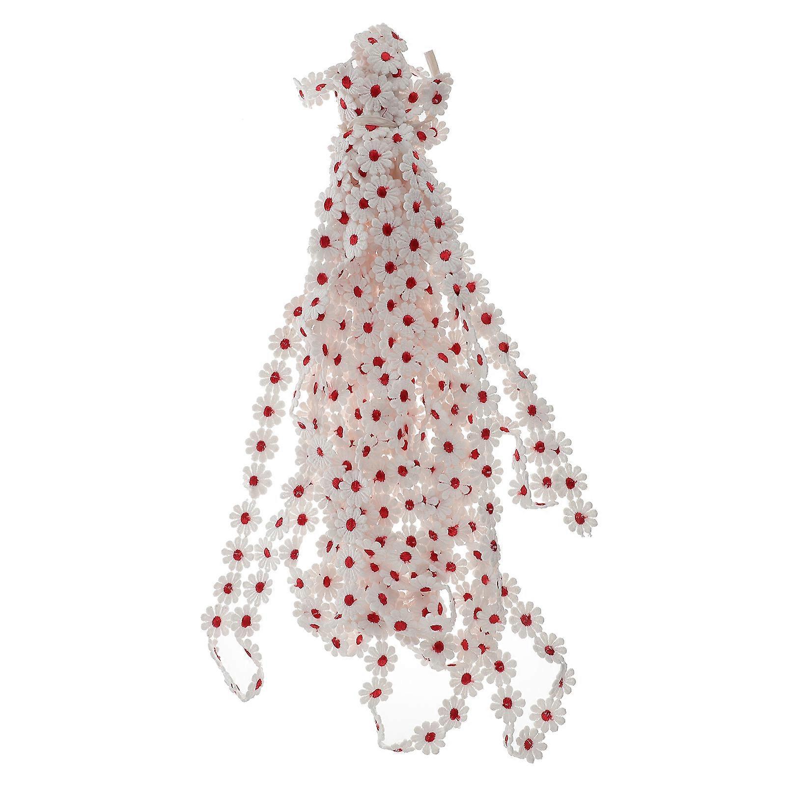 Embroidered Lace Trim Ribbon for Craft Projects 15 Yards Red Fabric Ribbon