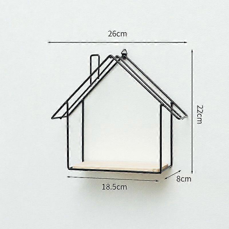 Iron Wall Shelf Storage Rack Small House 26*8*22cm
