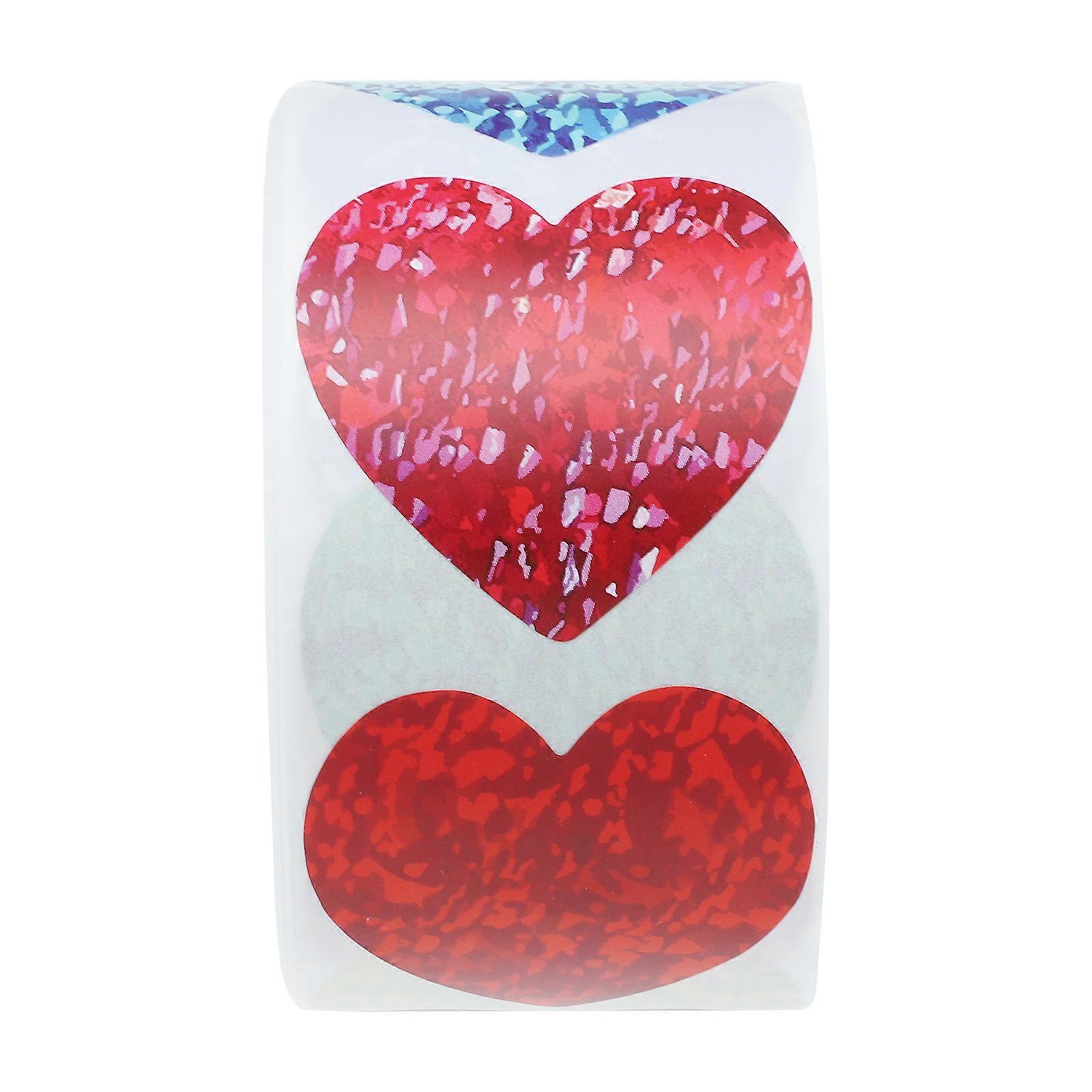 Heart Patterned Gift Packing Labels for Decoration 2 Rolls Self-Adhesive