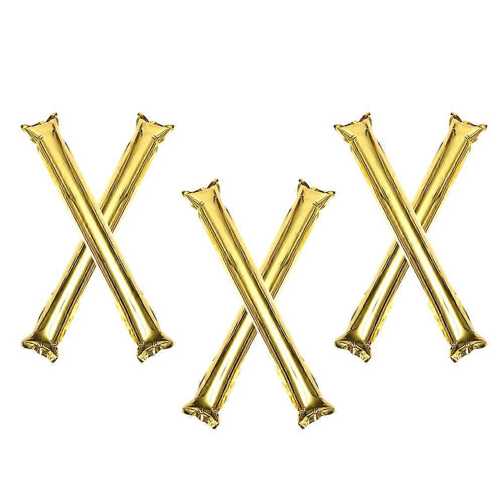 Inflatable Cheer Stick Aluminum Foil Noise Maker for 24Pcs Sporting Events