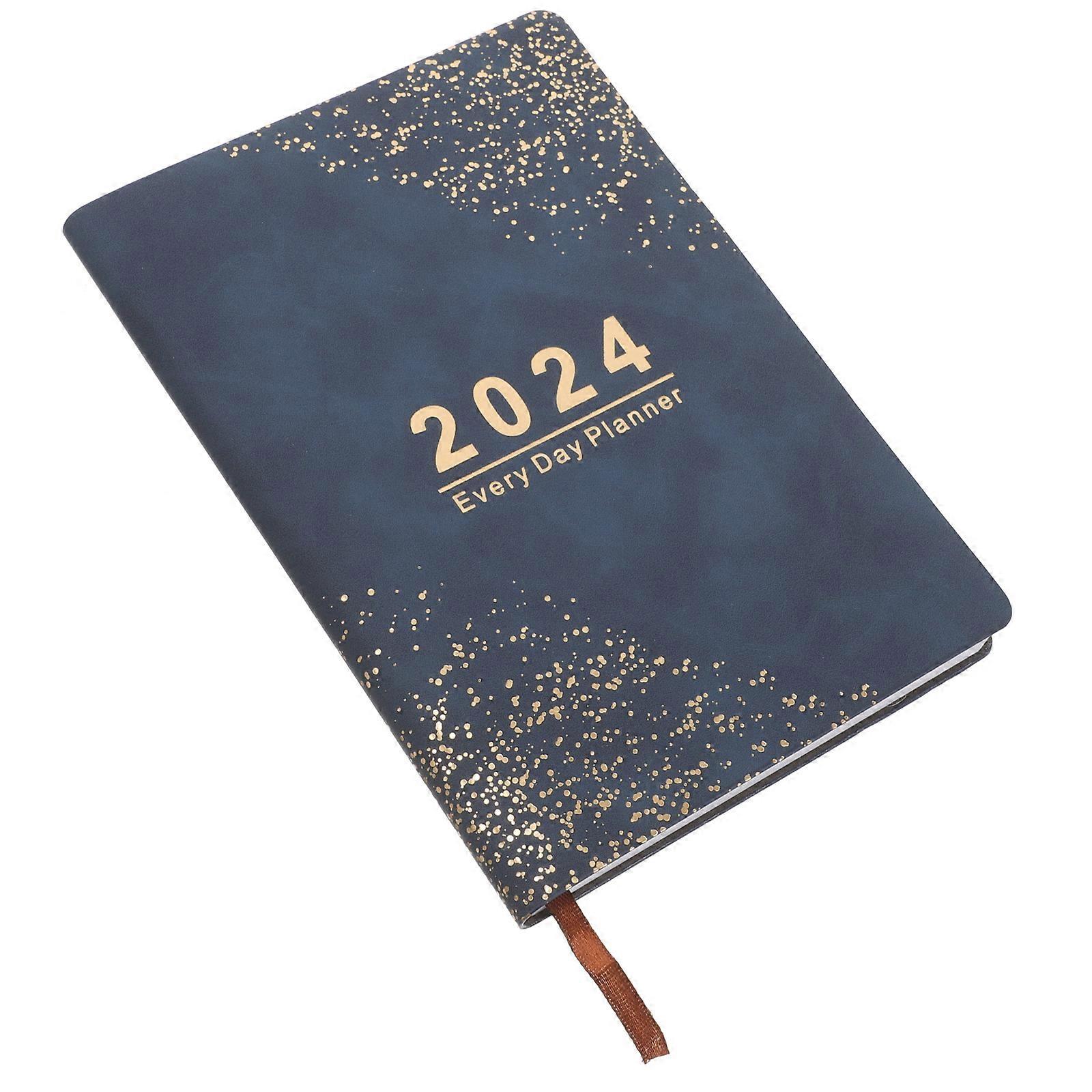 Agenda Notebook Daily Planner for Home Use 4Pcs Blue Planner 2024