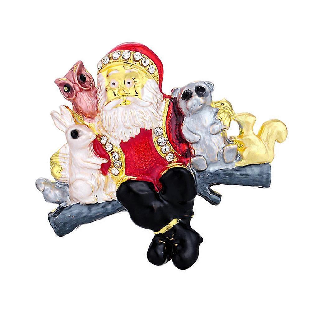 Animal Pin Brooch Stylish Christmas Lapel Pin Multi Color Accessory 1Pack