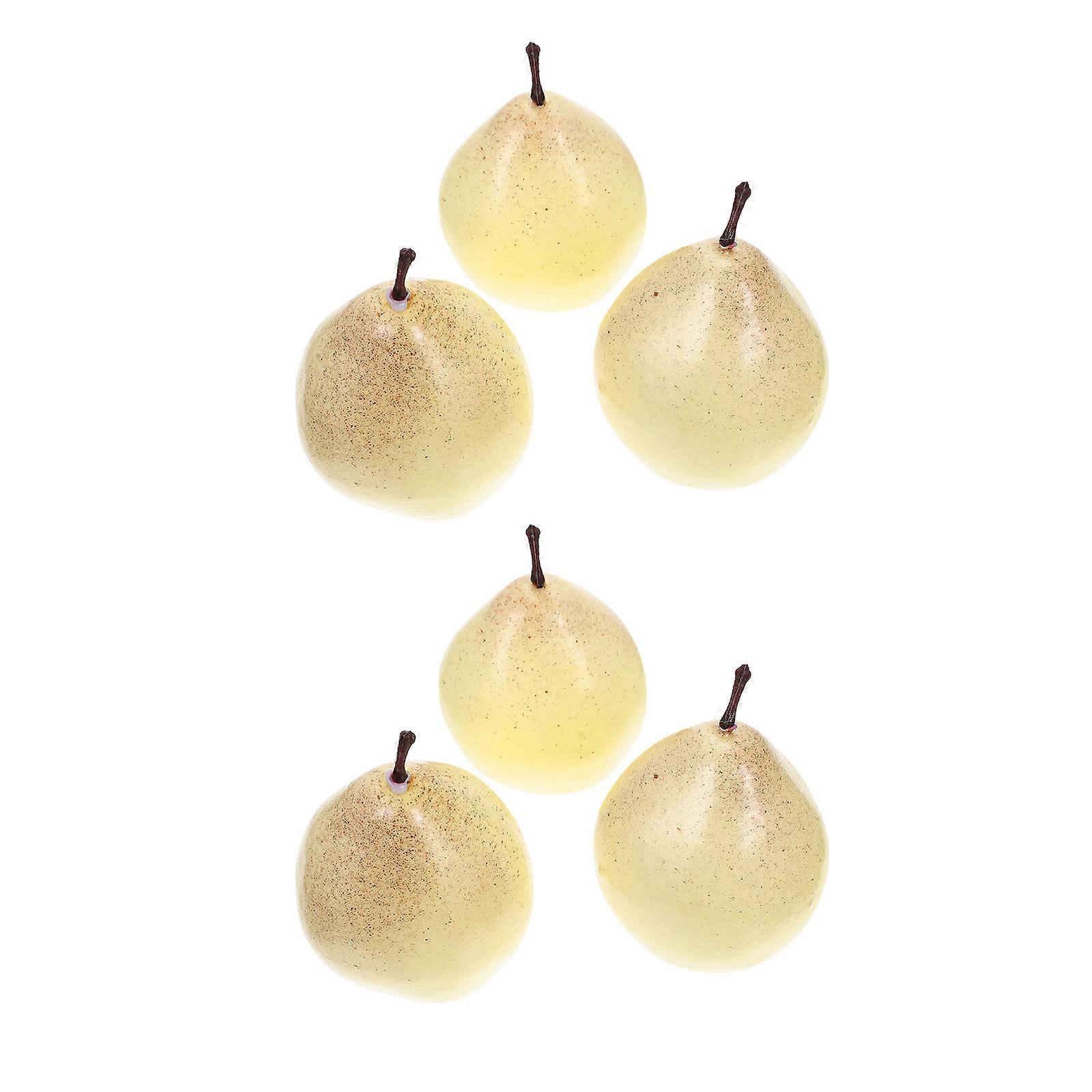 Lifelike Pear Models Fake Pear for Decor 30Pcs Artificial Fruit Decorations