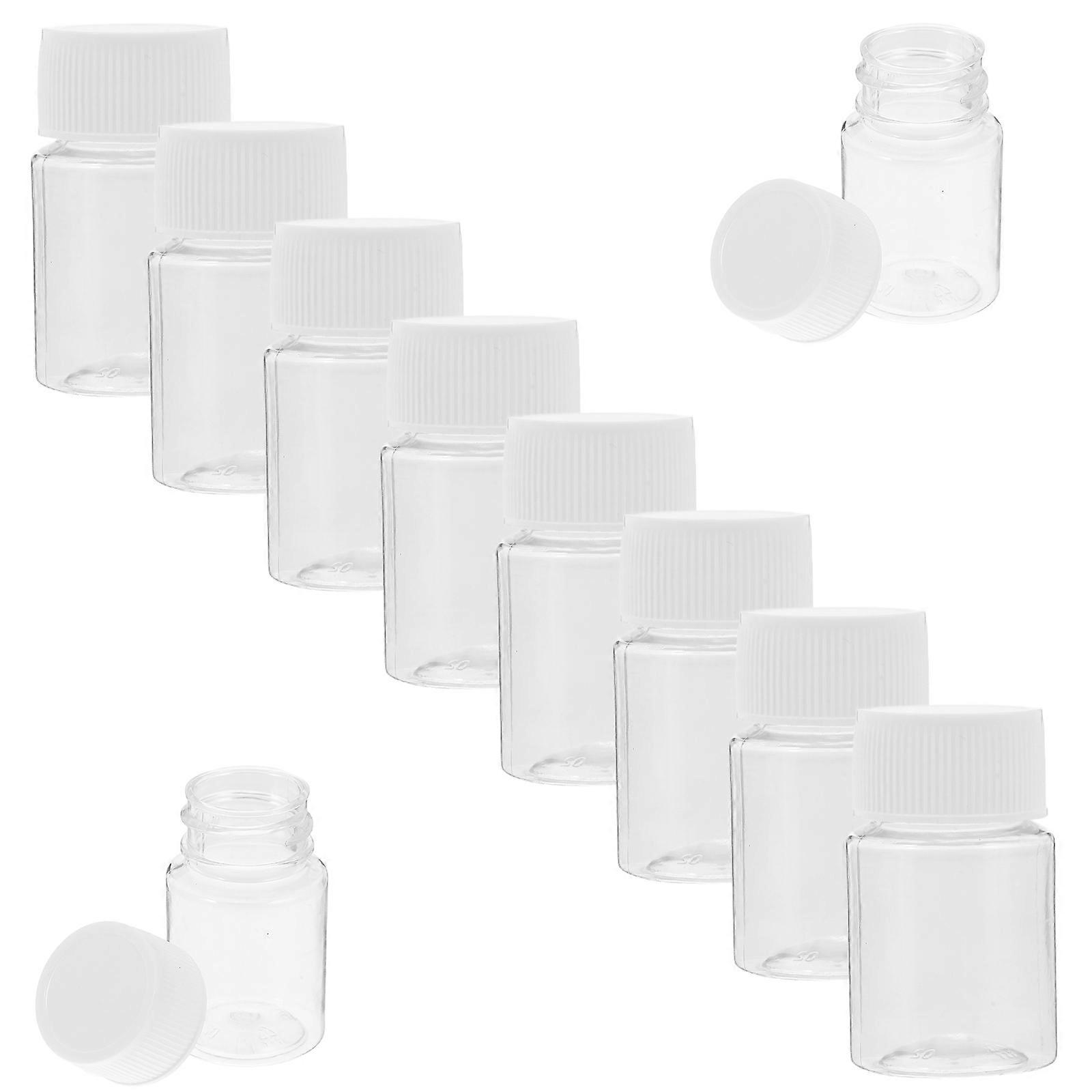 Transparent Plastic Lab Reagent Bottle for Chemical Storage 10Pcs Pack