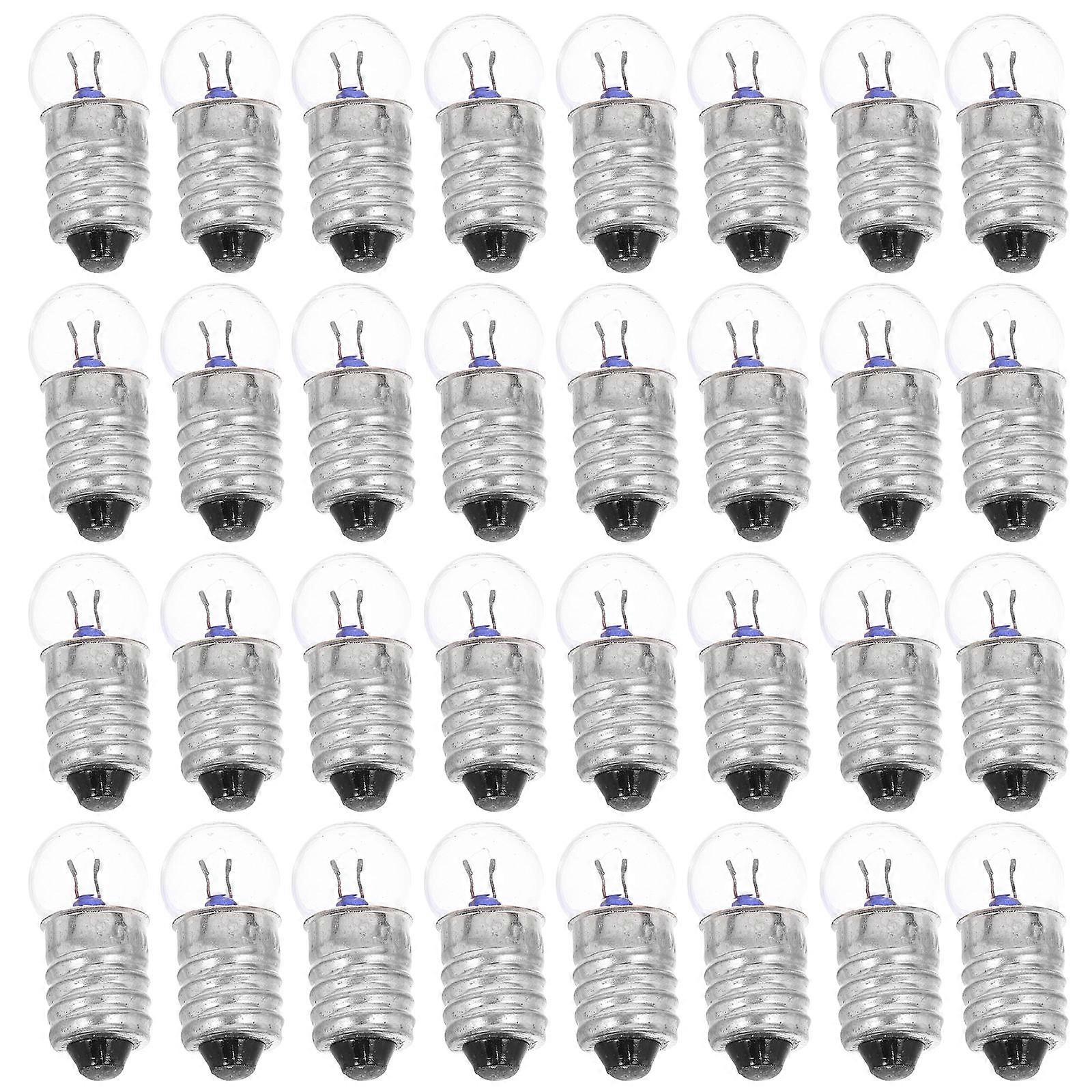 Cylindrical Mini Light Bulbs 200 Pcs Screw Base Versatile Use for Hobbyists in Flashlight Projects and Educational Applications