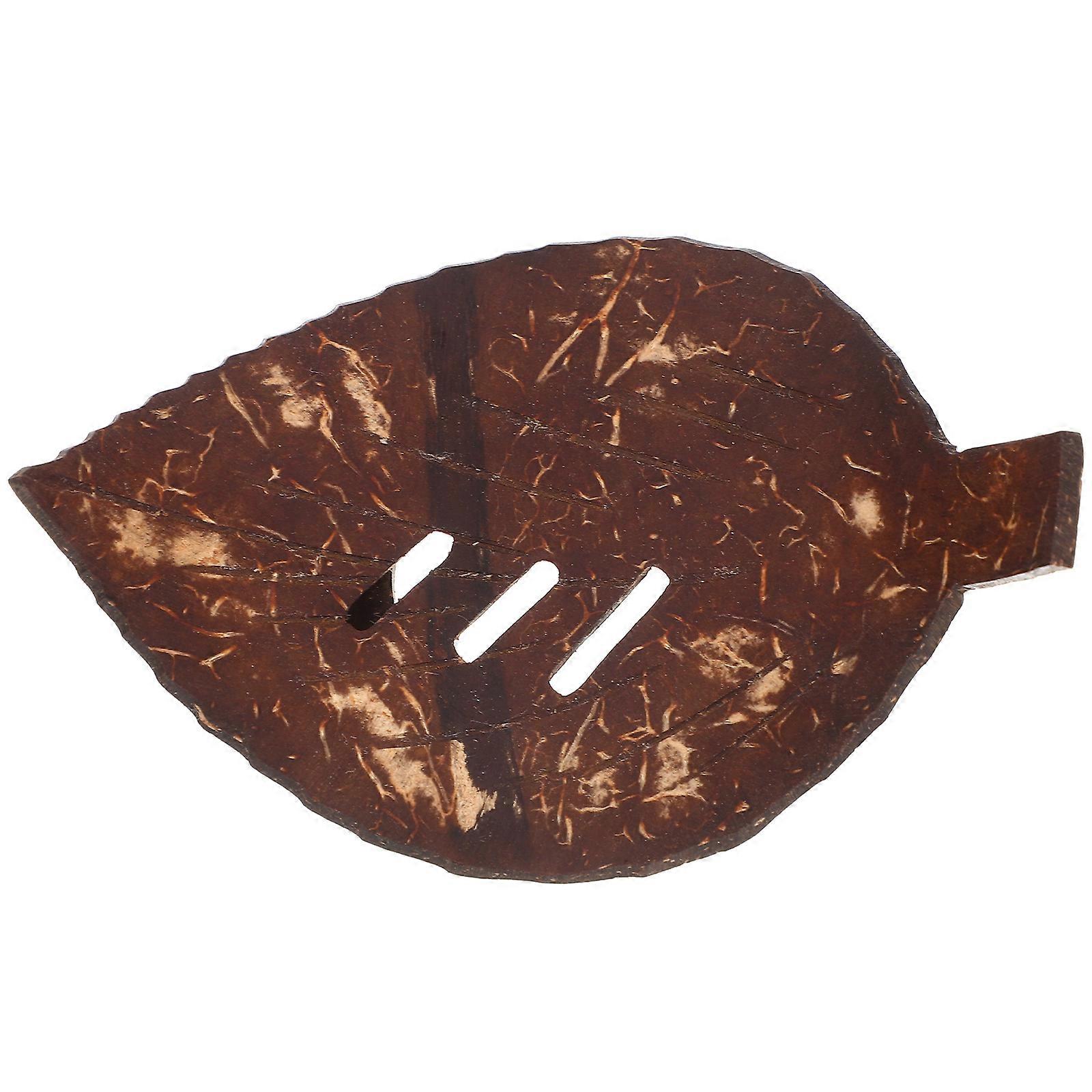 Soap Dish Shell Soap Dish for Storage 4Pcs Coffee Leaf Shape Drain Bath