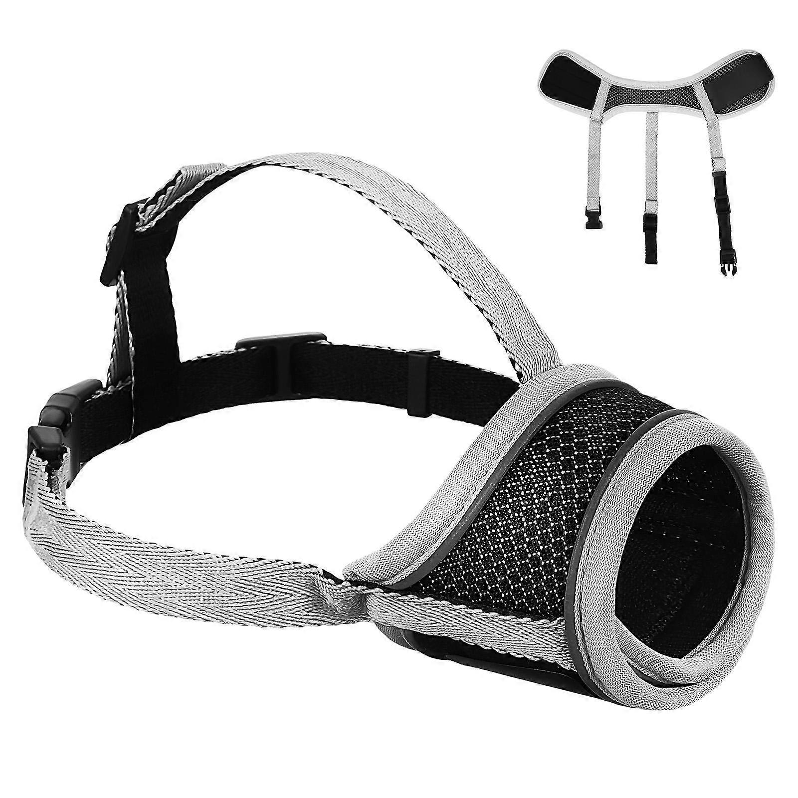 Adjustable Dog Mouth Cover Soft Breathable Protector for Barking 5Pcs