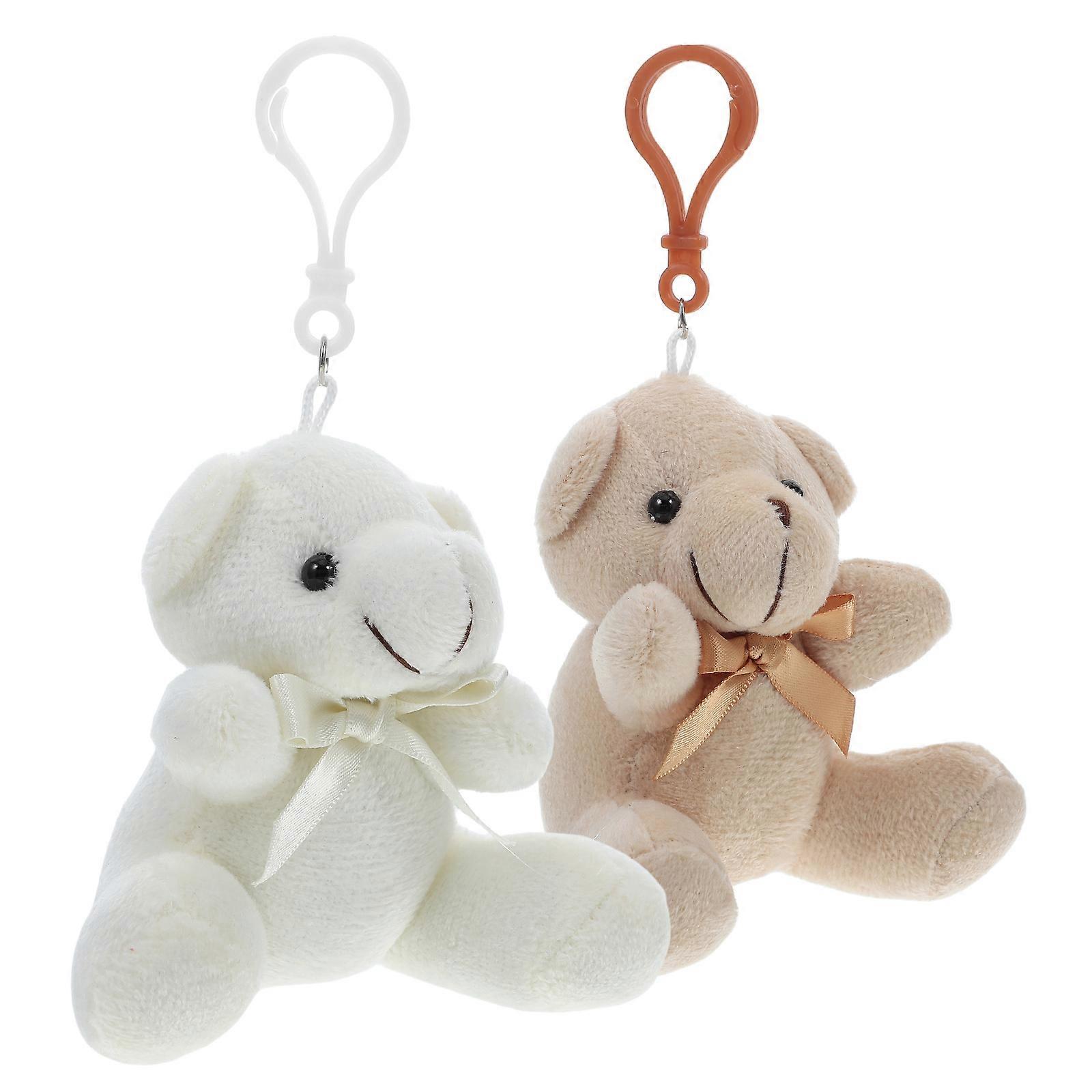 Miniature Bear Plush Pendant for Decor 8Pcs Cute Wedding Presents Tiny Stuffed Animals