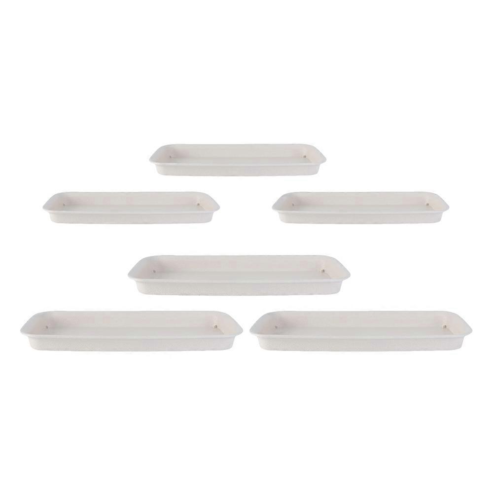 Rectangular Plastic Flowerpot Drip Tray for Pot Drainage 18Pcs Beige