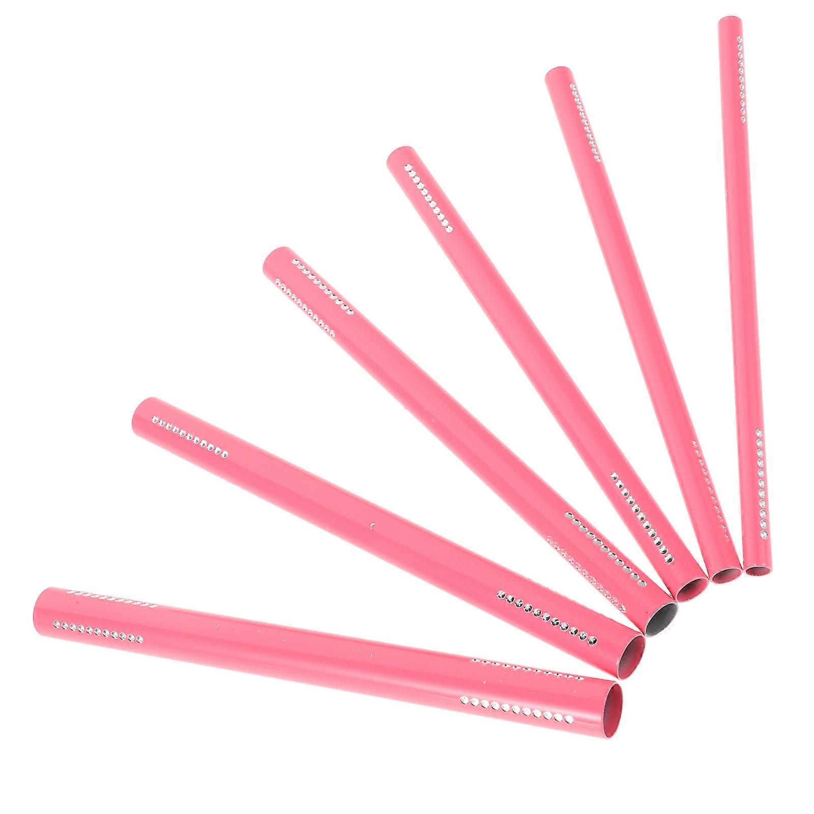 Pink Metal Nail Styling Wand for Cuticle Pushing with 18Pcs Tools