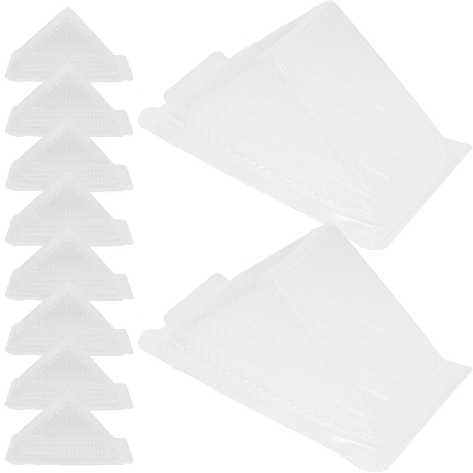 Sandwich Packing Box Plastic Cases for Storage 200Pcs Transparent Sandwich Triangle Boxes