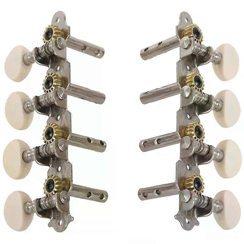 A57T Machines Tuners Pegs Tuning Key with White Pearl Knobs 4L+4R for Mandolin