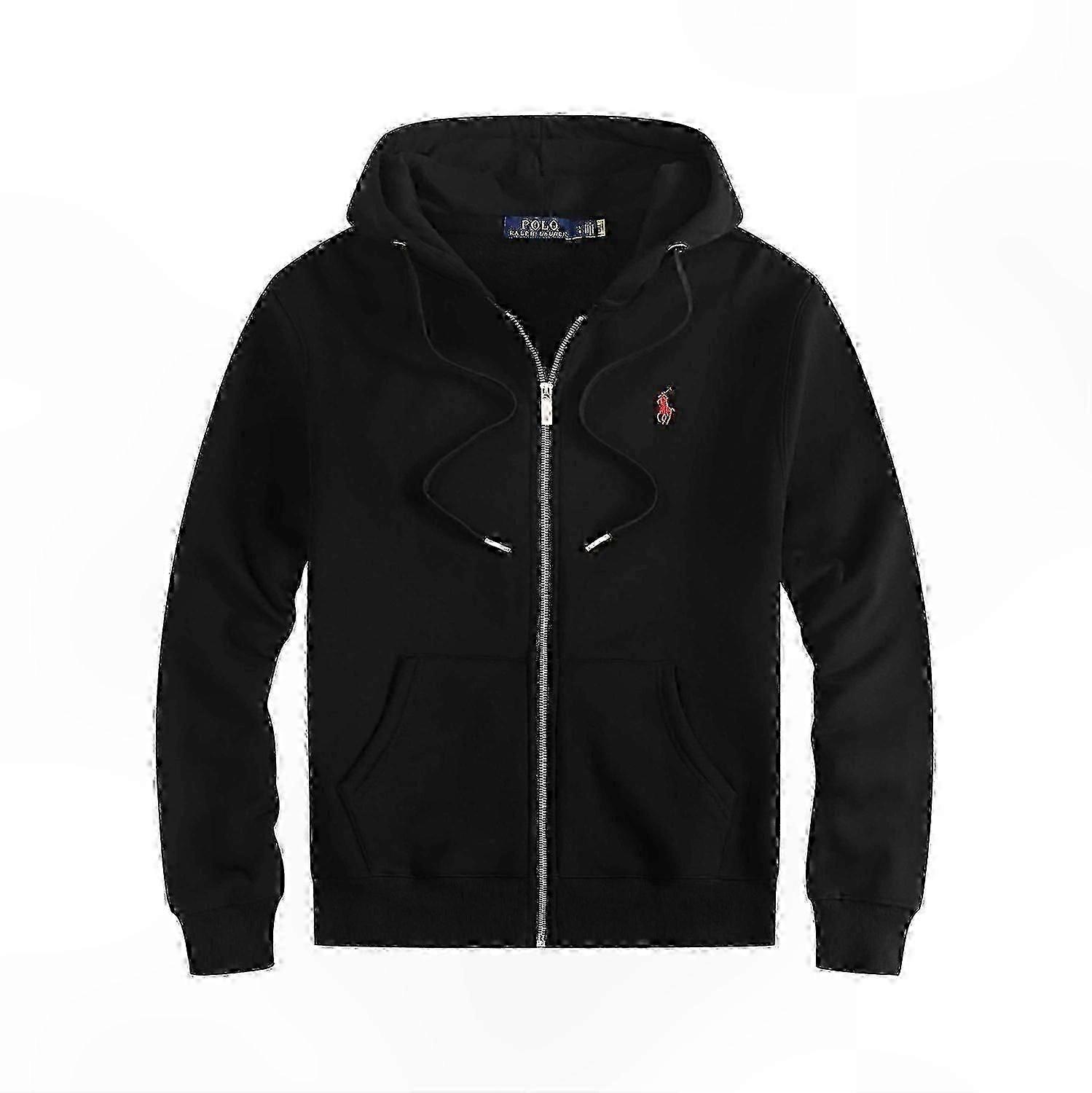 Conjunto de Moletom e Jaqueta Bordados para Homens, Cardigan de Lã Casual com Design de Logotipo Pequeno