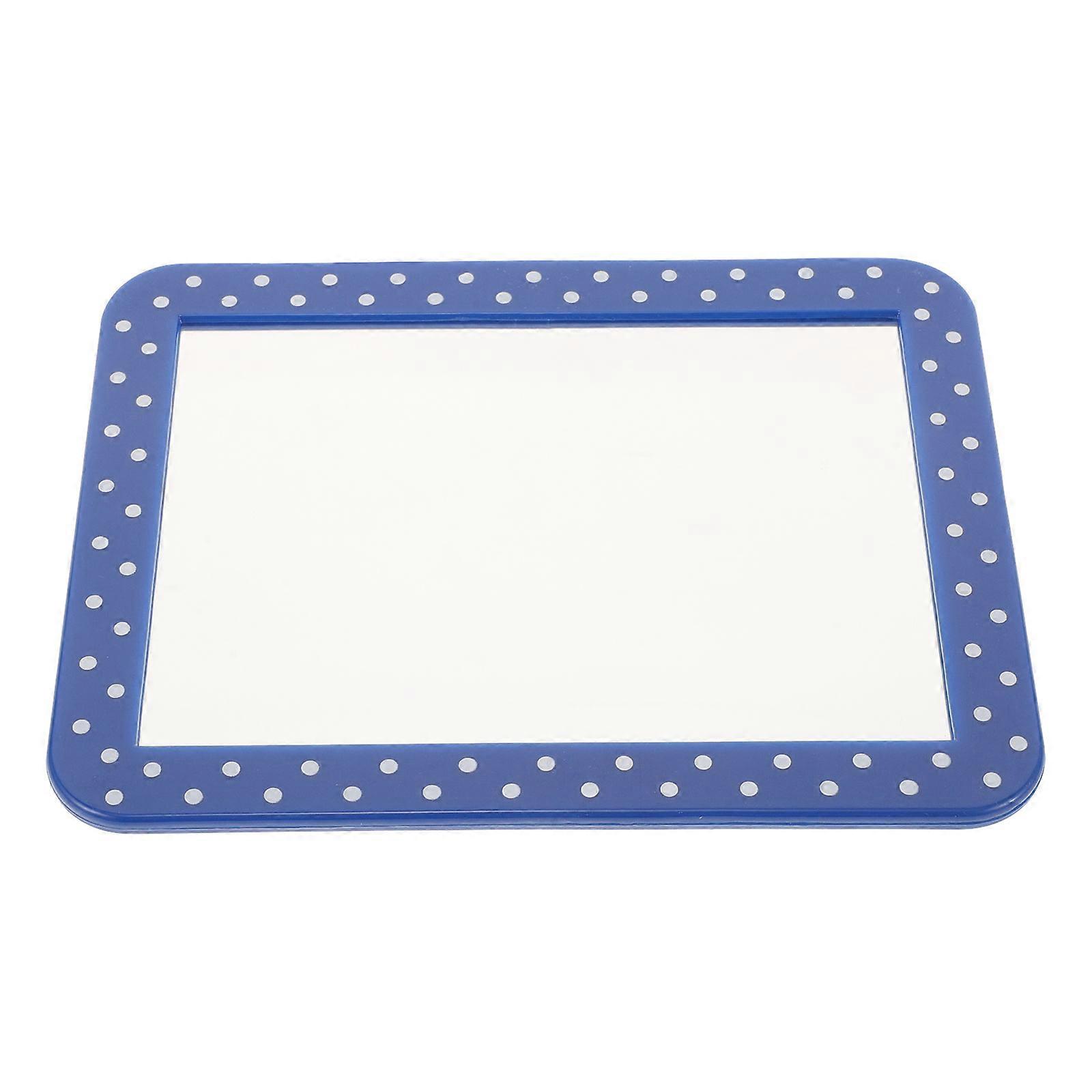Blue Magnetic Locker Mirror Glass for Workshop 4Pcs Small Mirrors Set