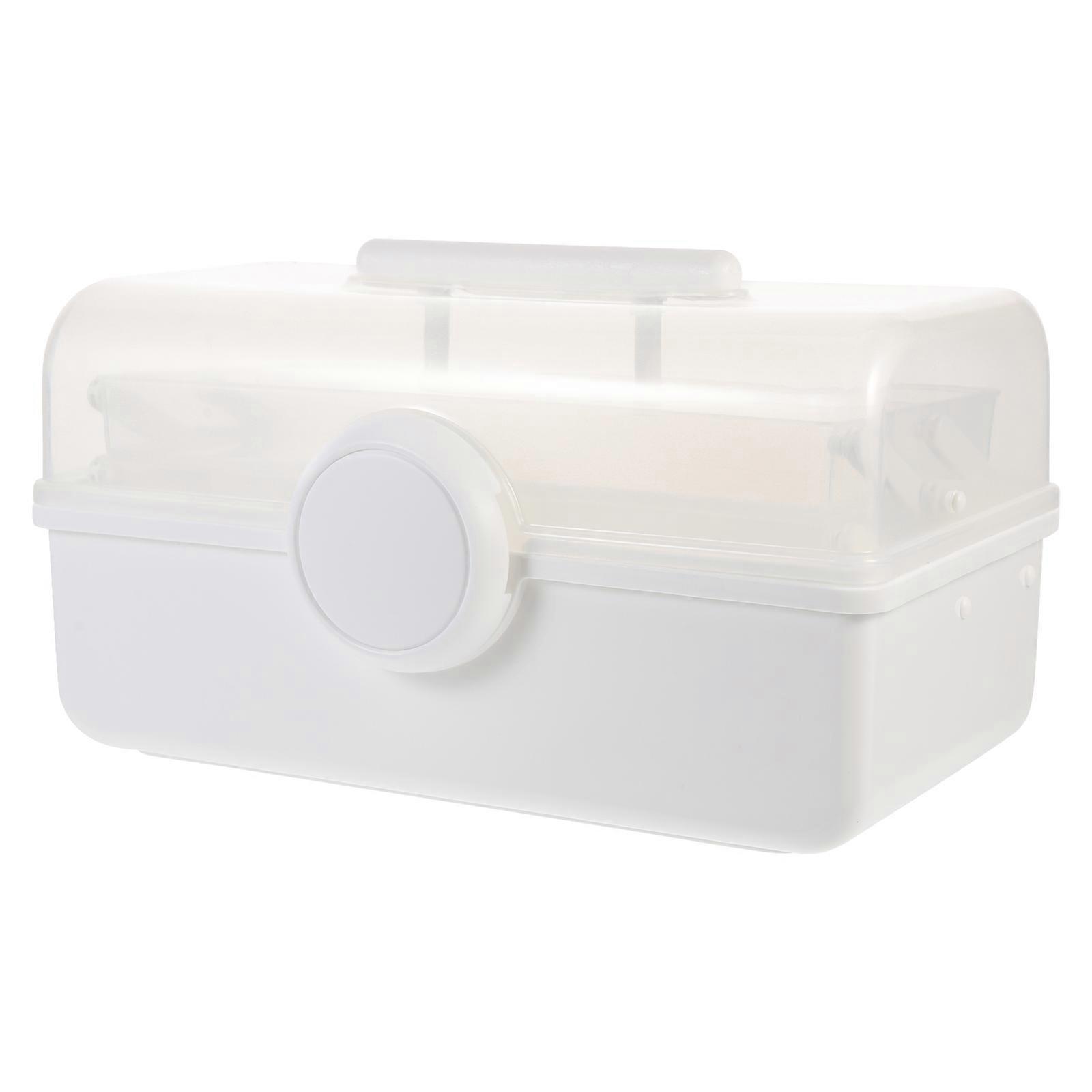Multilayer Storage Box for Storage 2Pcs Plastic Medicine Carry Box