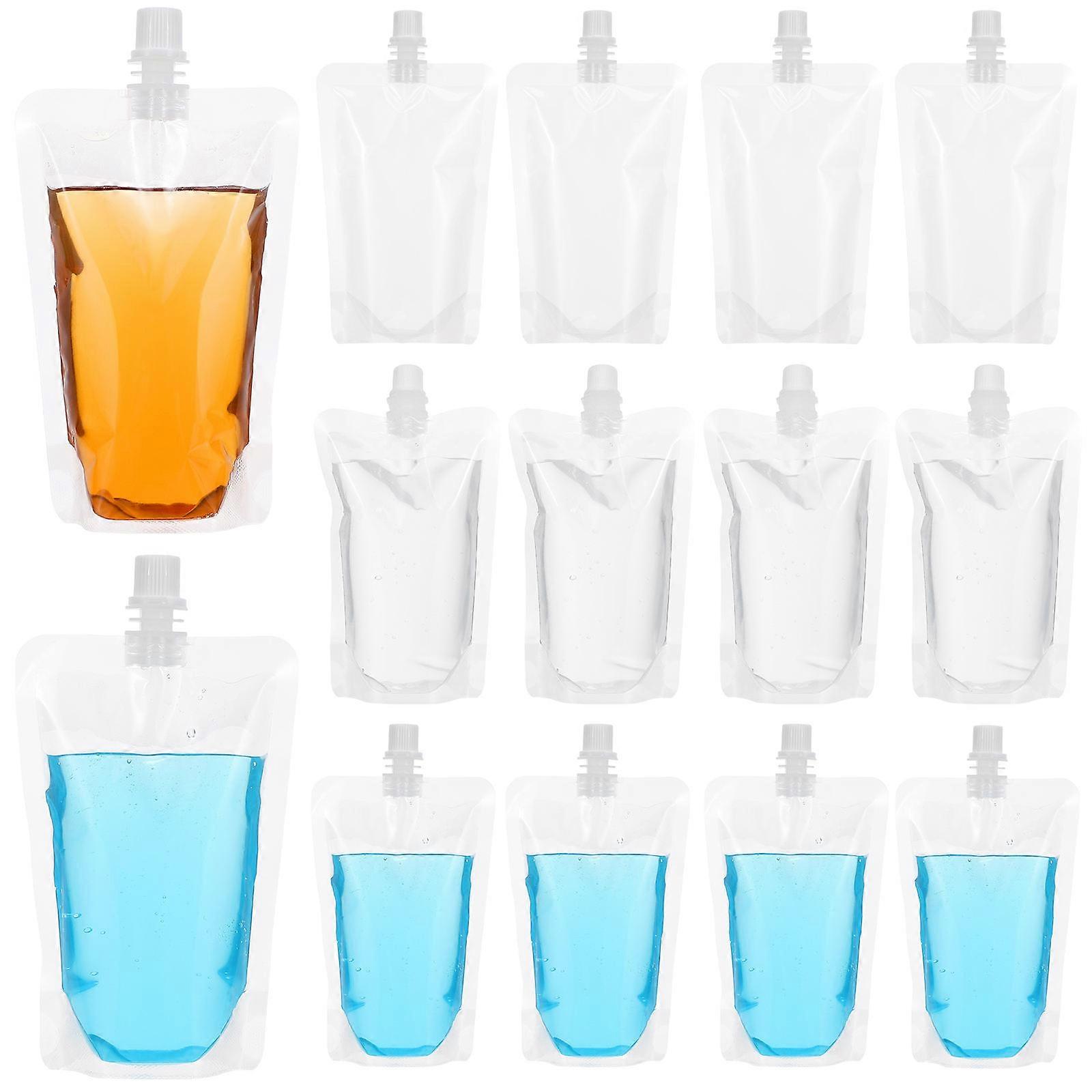 Transparent Plastic Beverage Flasks for Portable Drink Storage 150Pcs