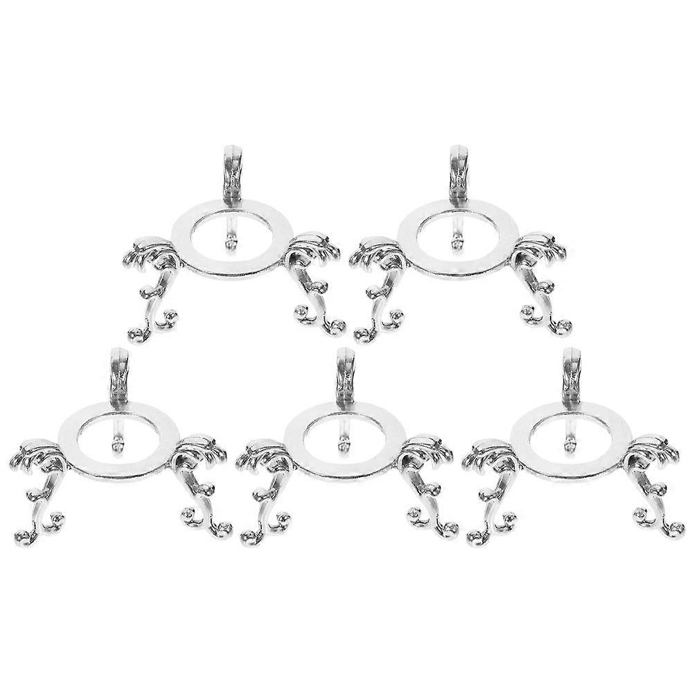 10Pcs Crystal Sphere Holder for Display Metal Alloy Stand in Silver Color