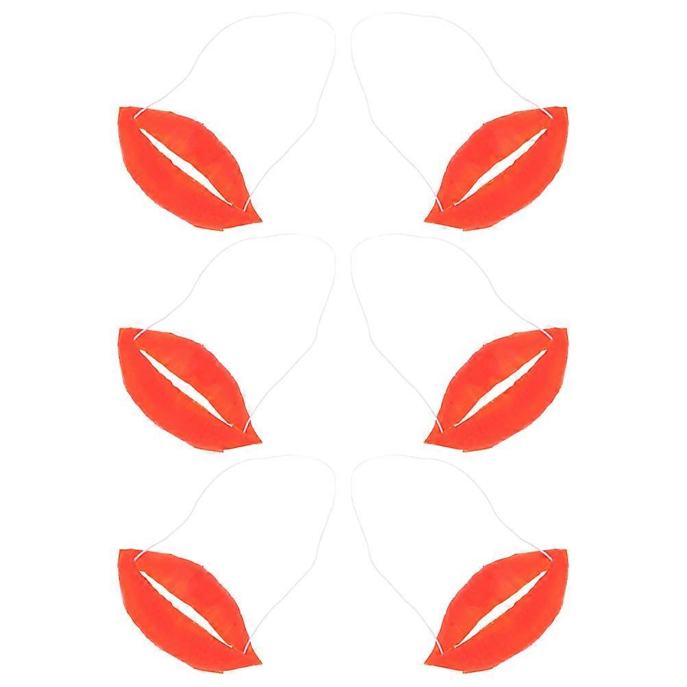 Plastic Red Lip prop Funny Big Mouth for Performance 12Pcs