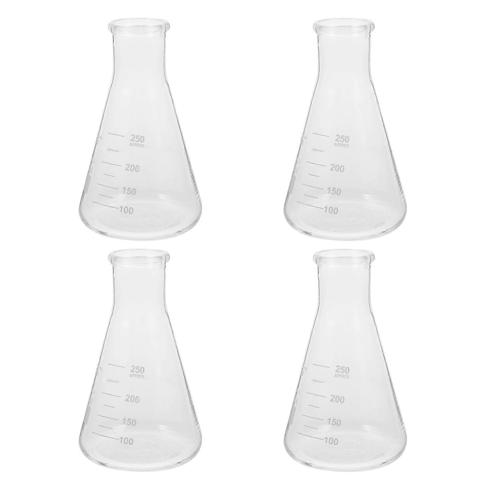 Laboratory Flask Borosilicate Used for Heating and Experiment 8Pcs