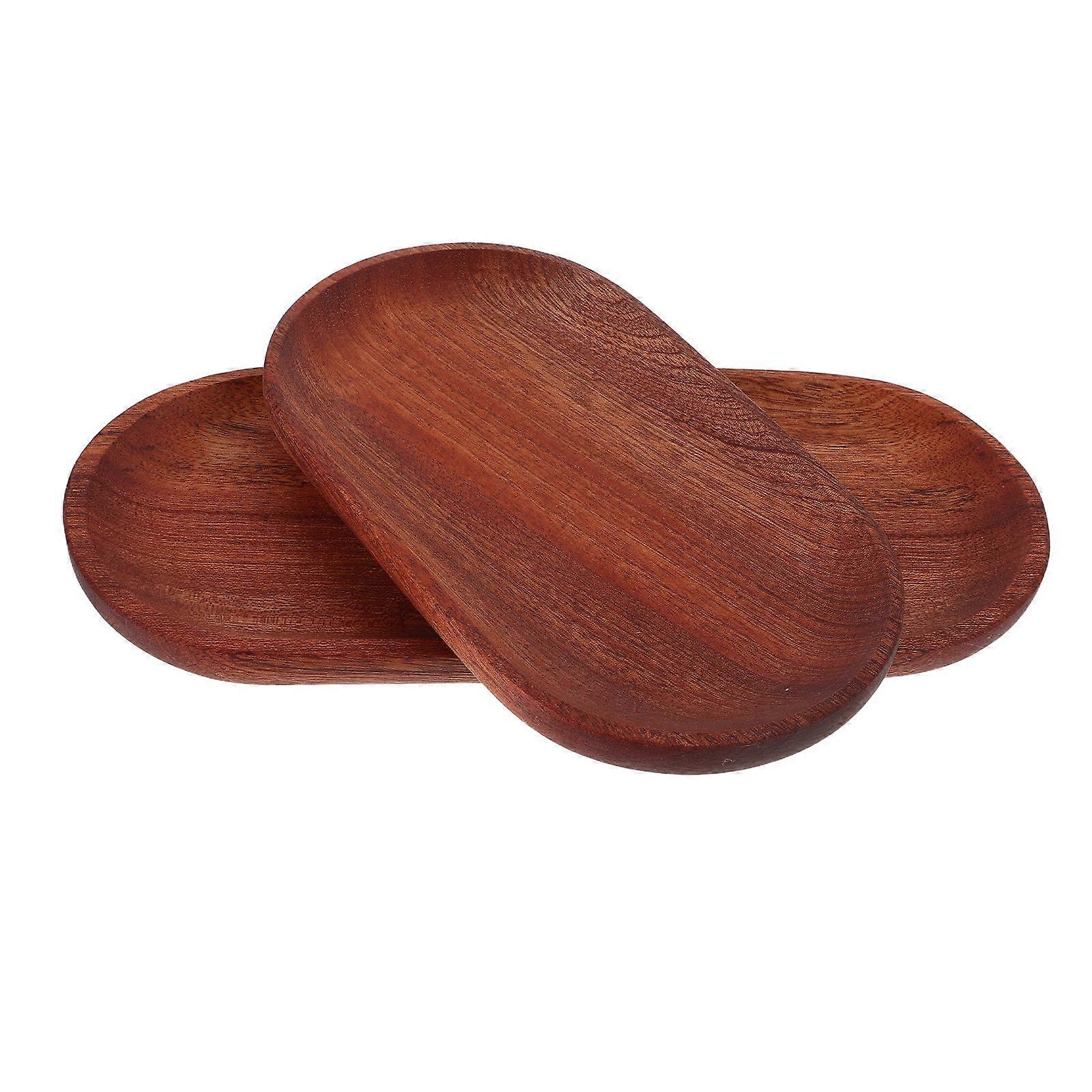 Natural Decorative Tray For Serving Bread Suitable For Holiday Serving With Elegant Design And Wood Construction 2Pcs