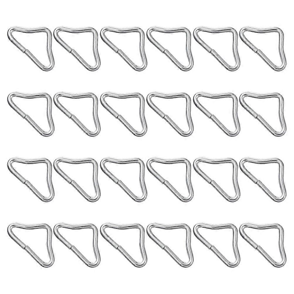 Trampoline Repair Kit Triangle Rings for Enhanced Stability 48Pcs Silver