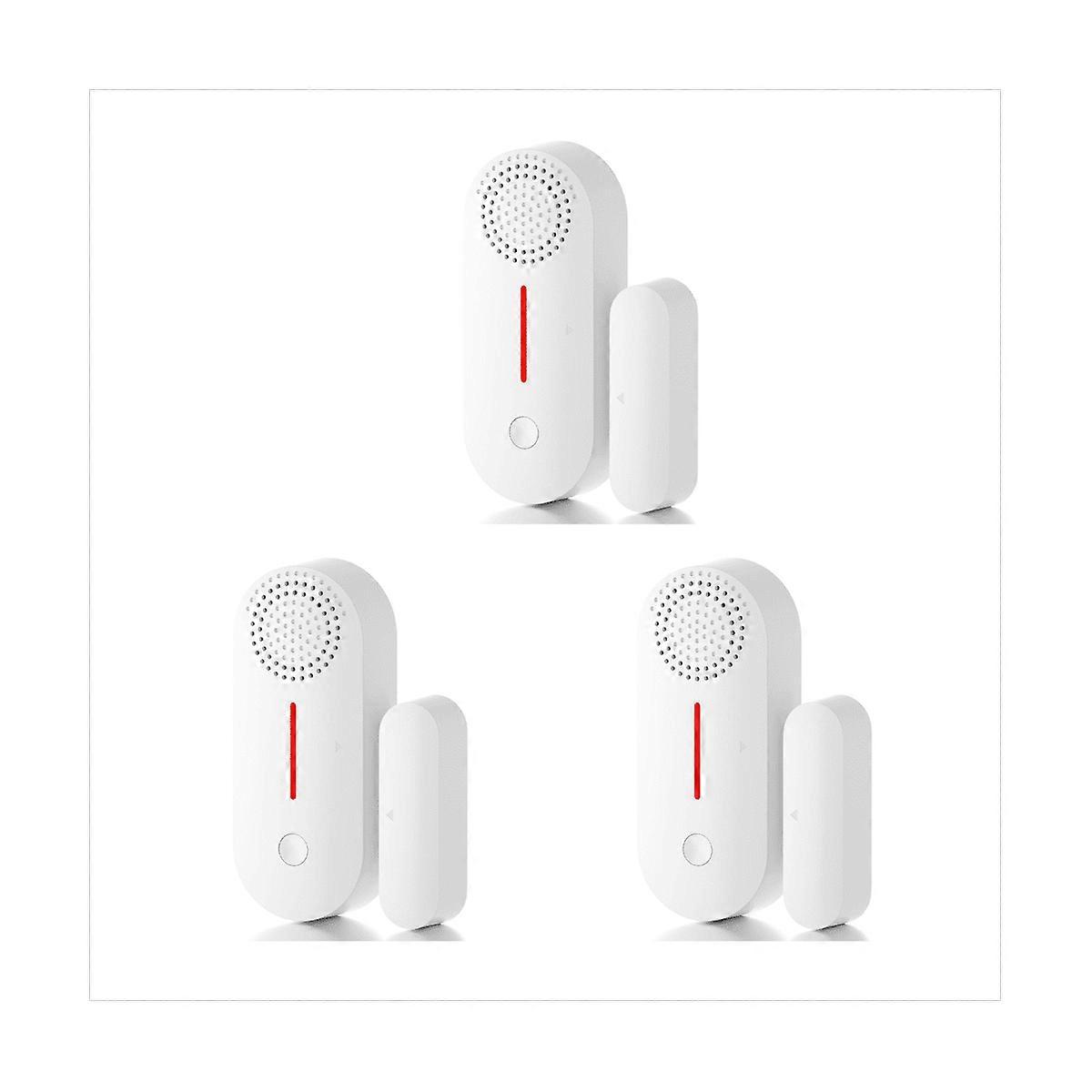 3PCS Tuya Wireless Smart Door Window Sensor System Remote Control Operation Safe Burglar Alarm for Home Door Window