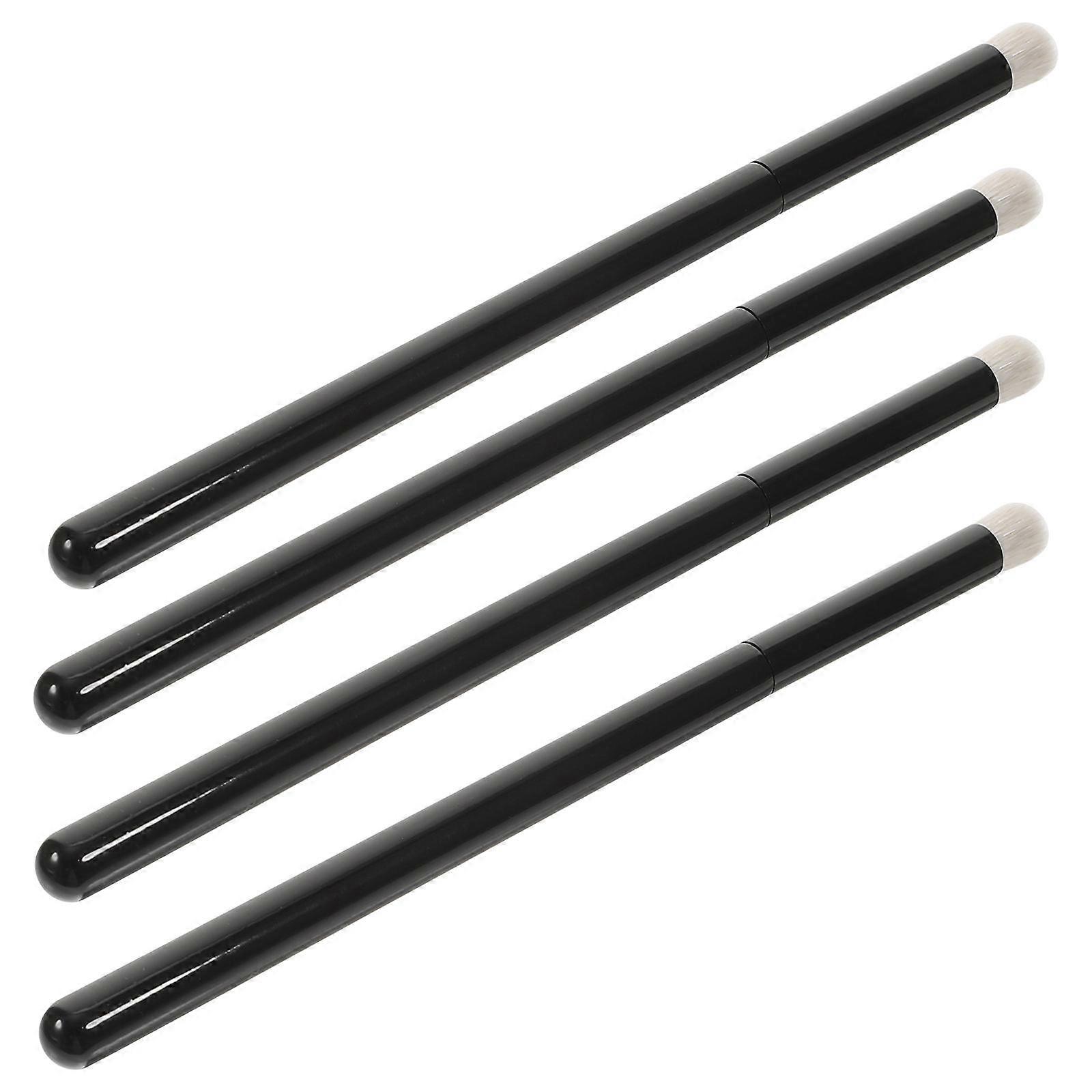 Makeup Lip Brush Round Head for Lipstick Use 4Pcs Black Applicators