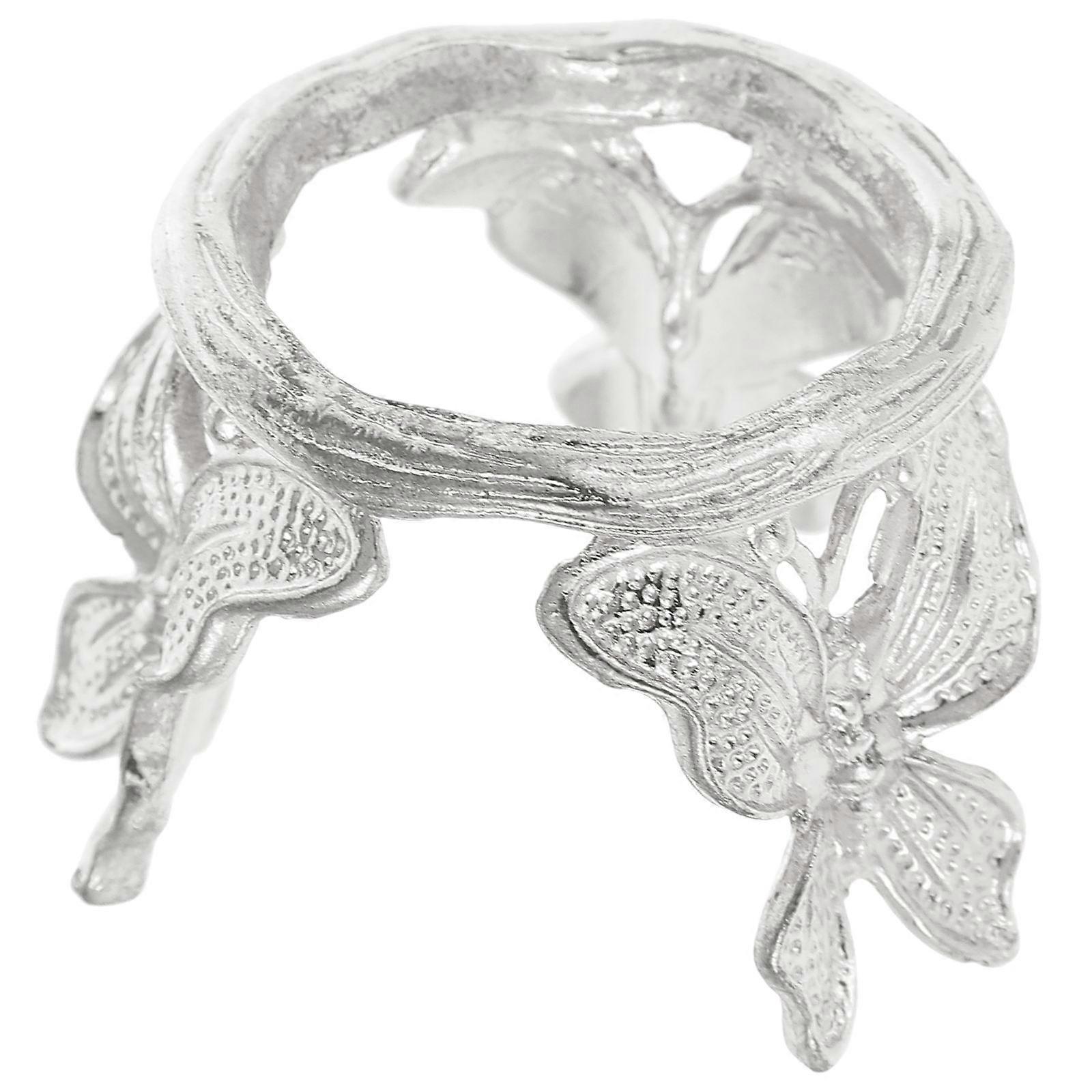 Crystal Ball Base for Display Use 4Pcs Silver Alloy Stand