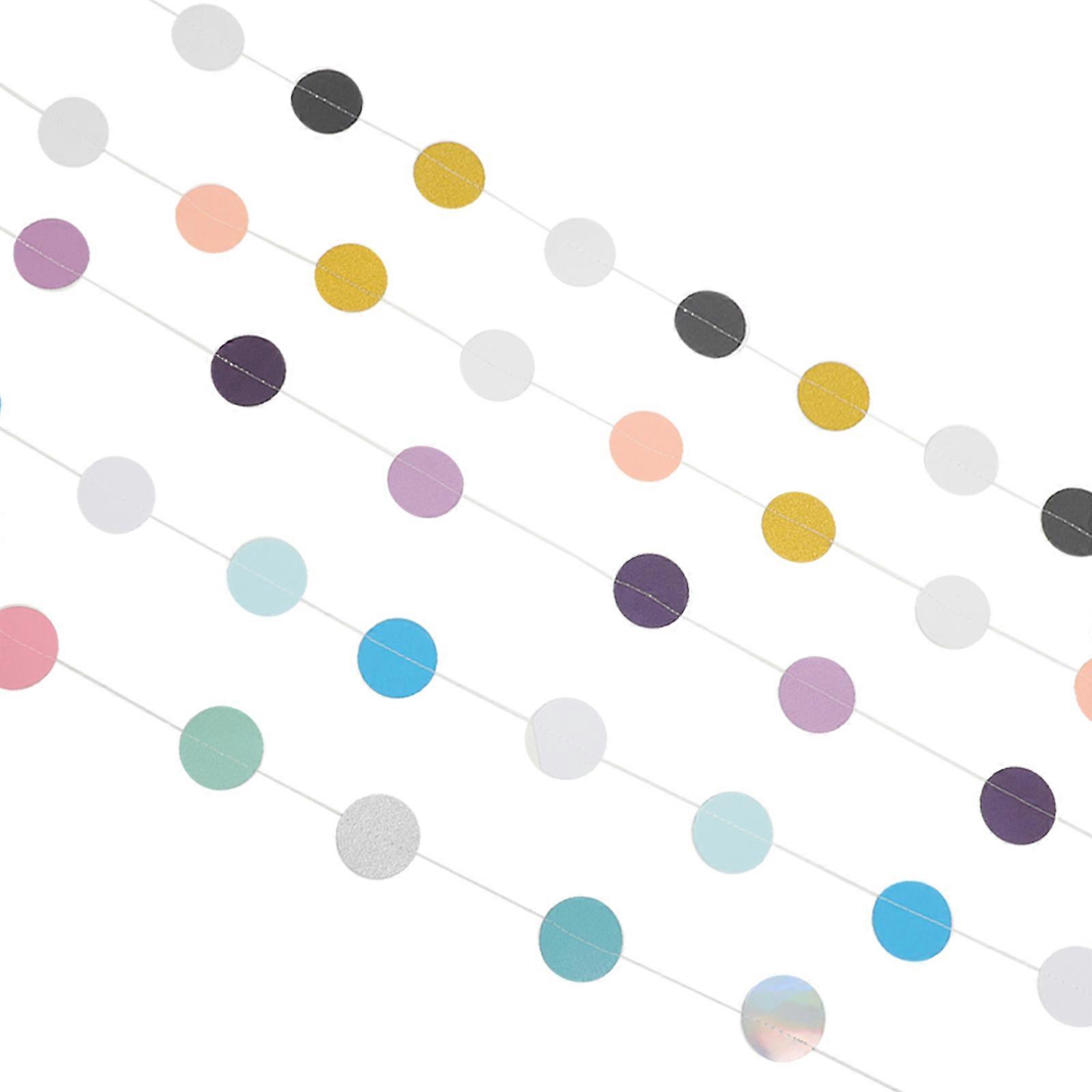 Circle Dots Party Decorations Hanging Garland for Birthday 25Sets Paper