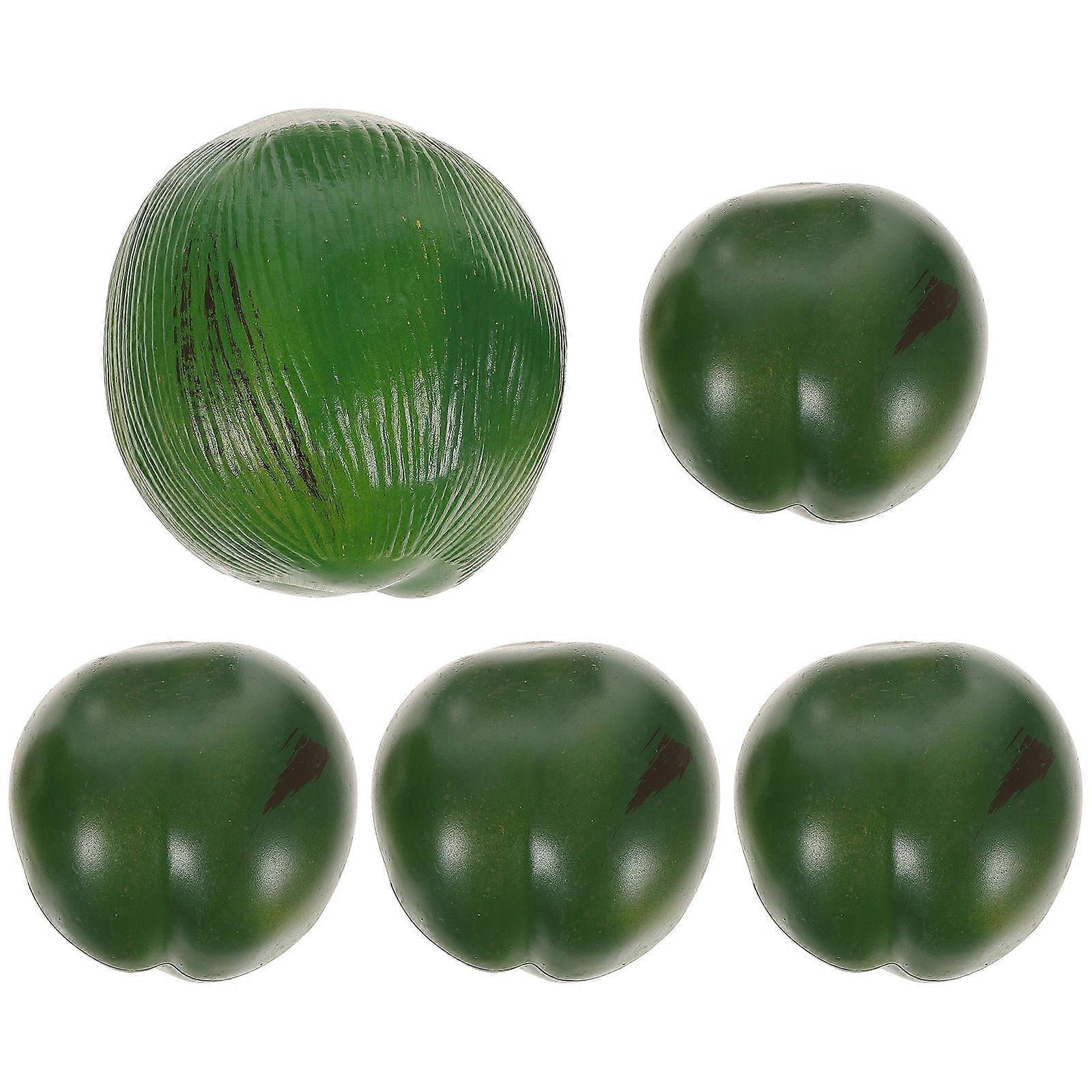 Simulation Coconuts Pendants for Hawaiian Party Decor 5Pcs Set