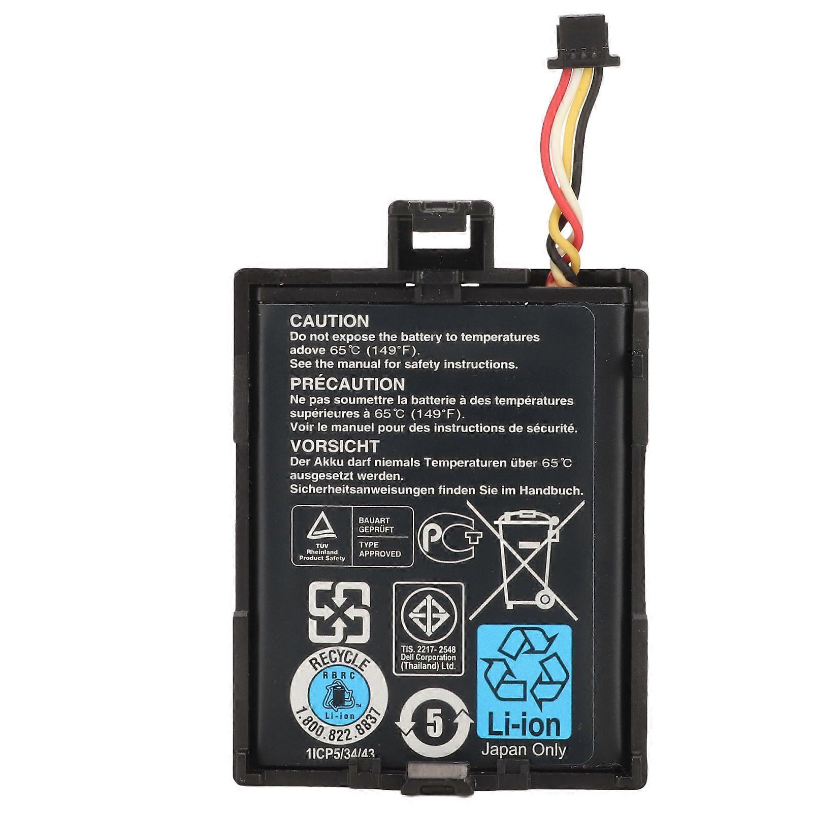 T40JJ 70K80 Battery 3.7V 1.8Wh 500mAh Widely Compatible Install and Use Raid Controller Battery for PERC H710 H710P H730
