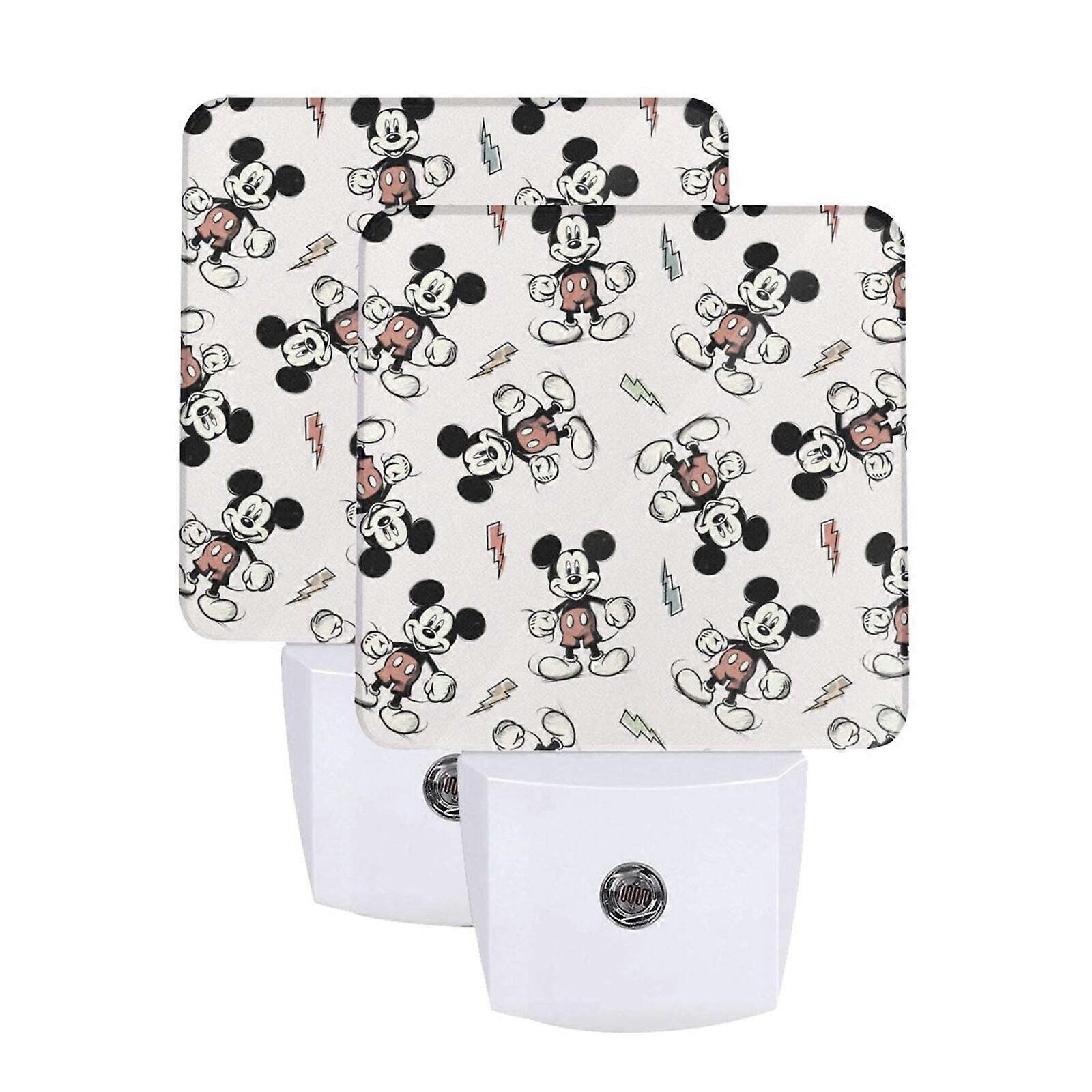 Cute Cartoon Mickey Mouse Night Light,Night Lights Plug into Wall Decor for Stairway/Hallway/Kitchen,Dusk to Dawn Sensor Nightlights