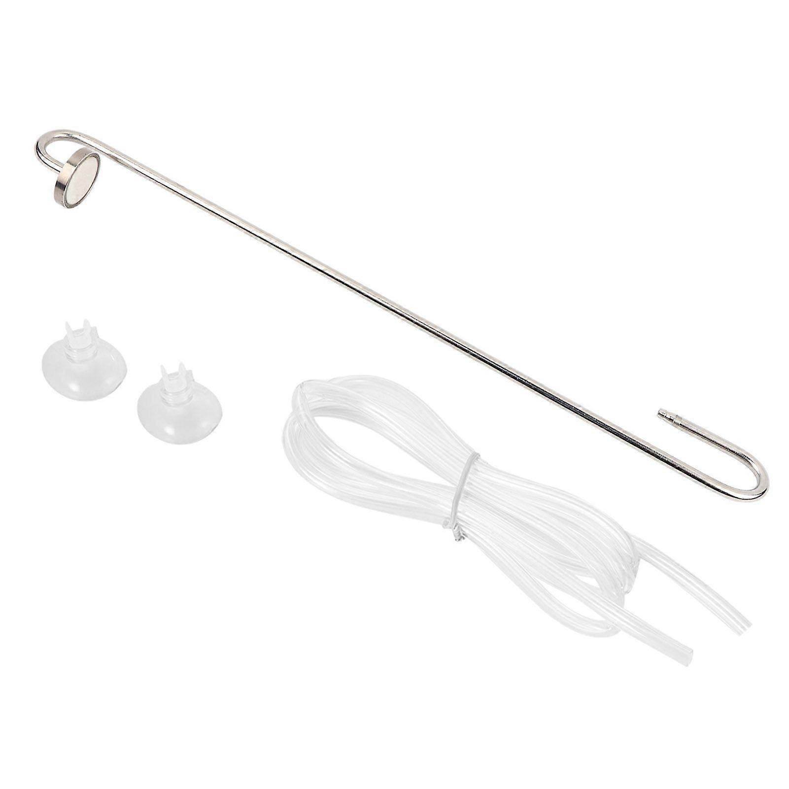 304 Stainless Steel Mirror Surface U shaped External Aquarium Oxygen Diffuser Fish Tank CO2 Atomizer Air Refiner(40cm )